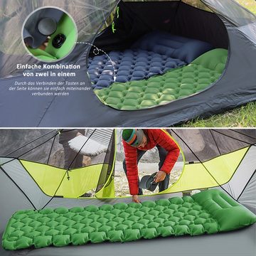 CALIYO Isomatte Camping Isomatte, Luftmatratze Ultralight Aufblasbare, Luftmatratze mit integrierten Kissen Faltbare, superleichte