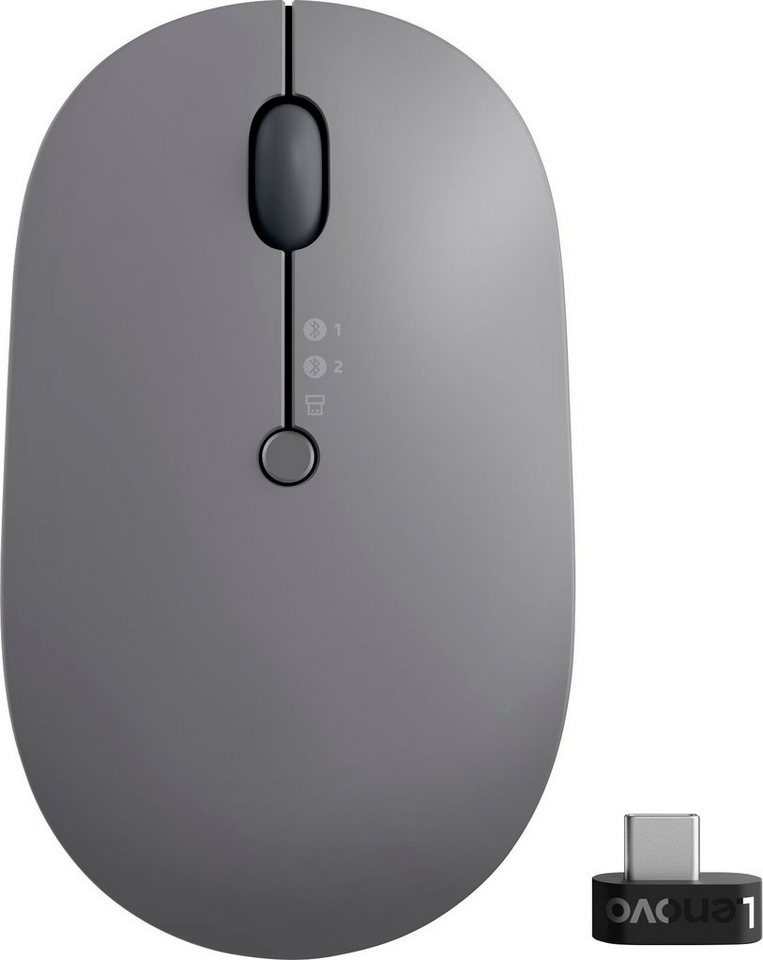 Lenovo Go Wireless Multi-Device Maus (Bluetooth), Optische Maus, kabellos,  rechtshändig