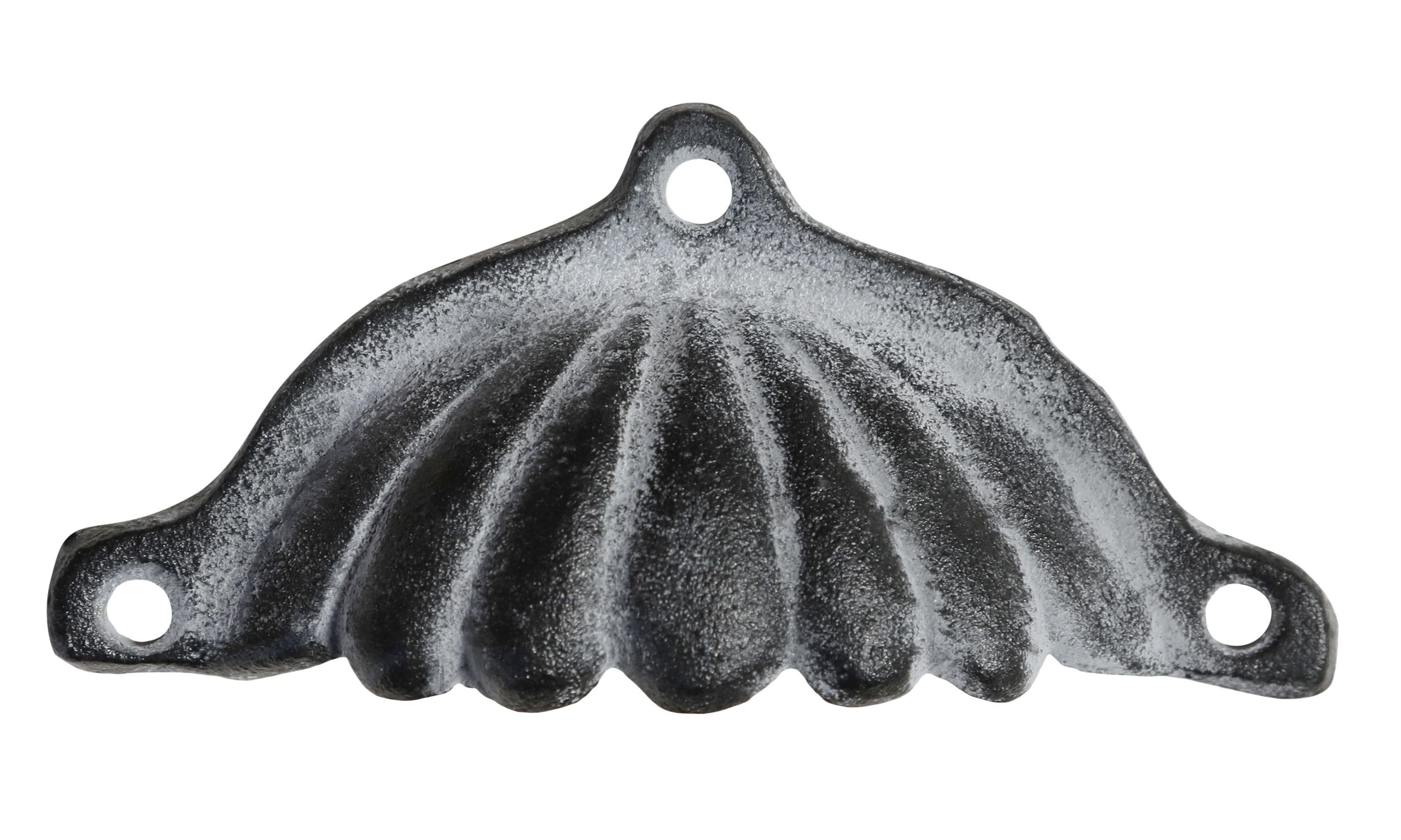 Chic Antique Muschelgriff Möbelgriff Schubladengriff Griff Möbelknauf Knauf Grau Chic Antique