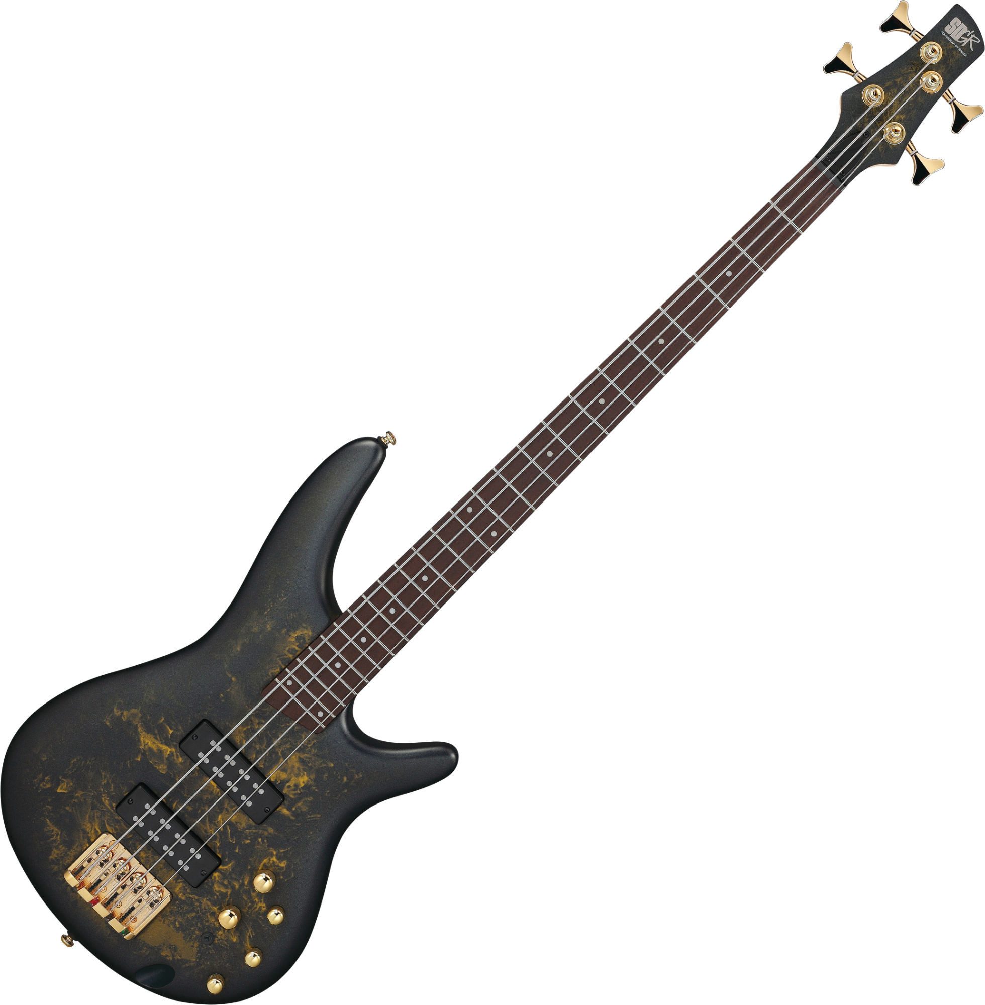Ibanez E-Bass Ibanez SR300EDX-FDM Frozen Gold Matte, SR, E-Bass mit aktiver Elektronik, 4-St.