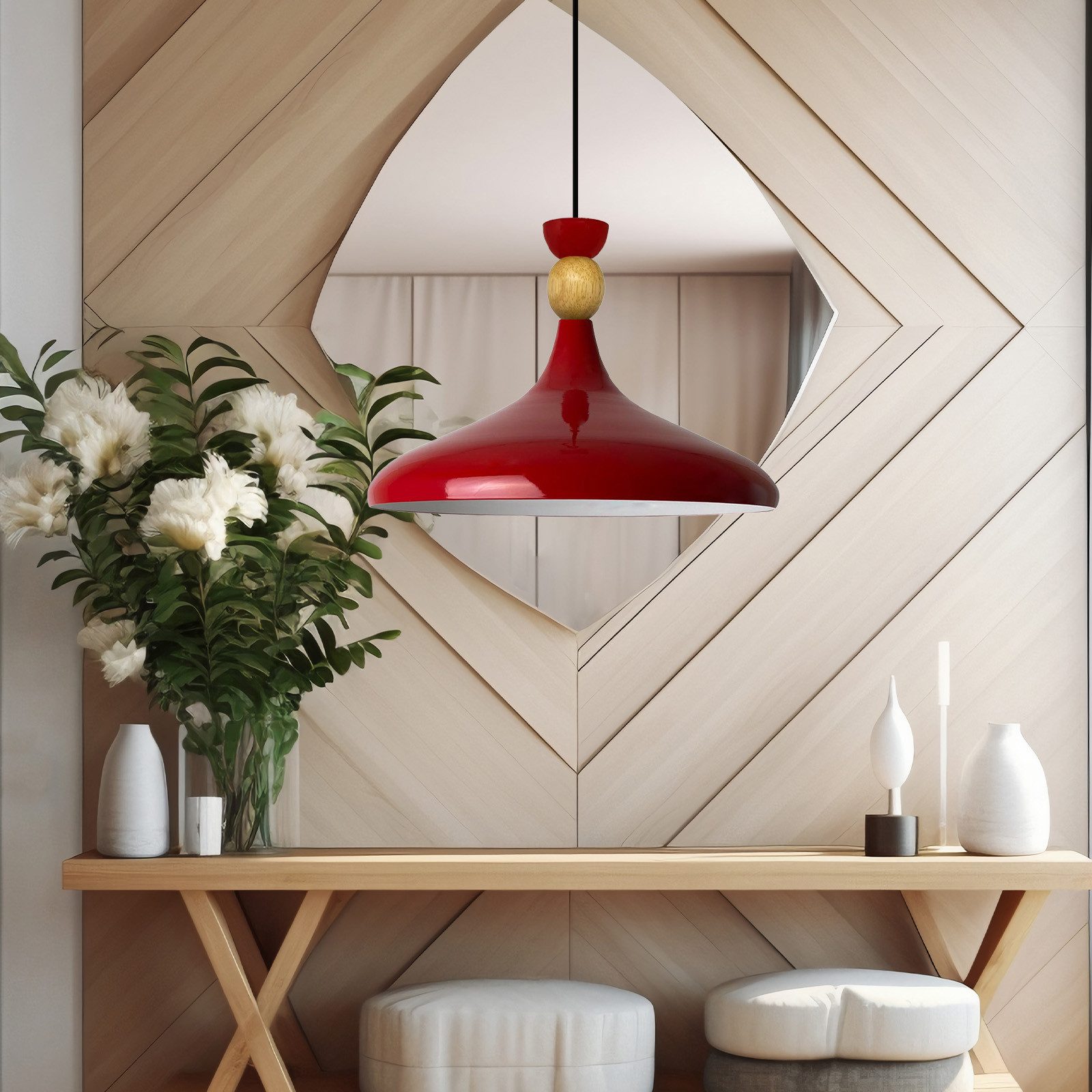 Bamyum Pendelleuchte Pendelleuchte Ø35 cm Metall E27 Moderne Lampe, Ohne Leuchtmittel, ohne Leuchtmittel