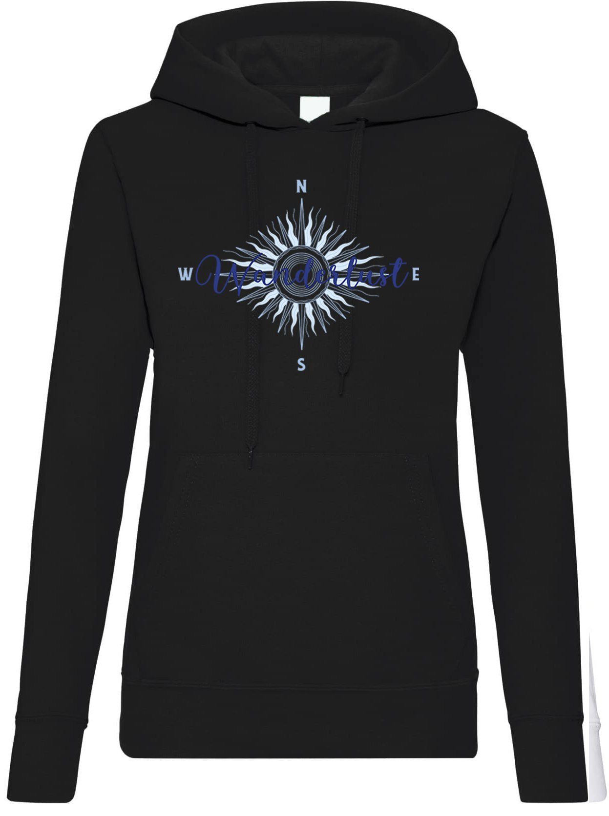 Kapuzenpullover Wanderlust Damen Hoodie Pullover