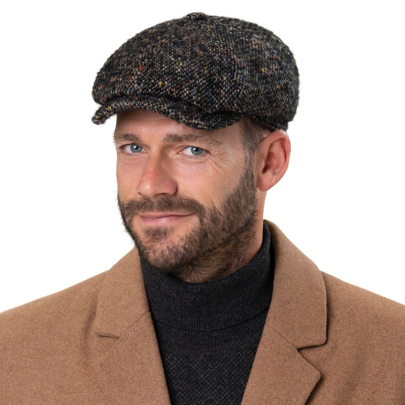 Stetson Flat Cap (1-St) Ballonmütze mit Schirm, Made in the EU