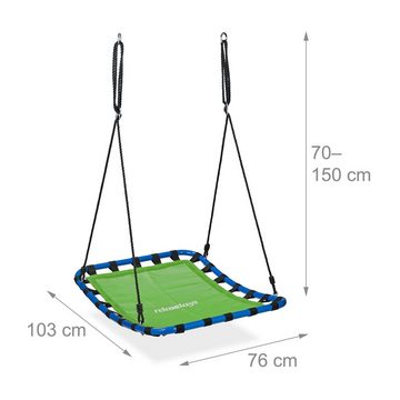 relaxdays Nestschaukel Eckige Nestschaukel in Grün