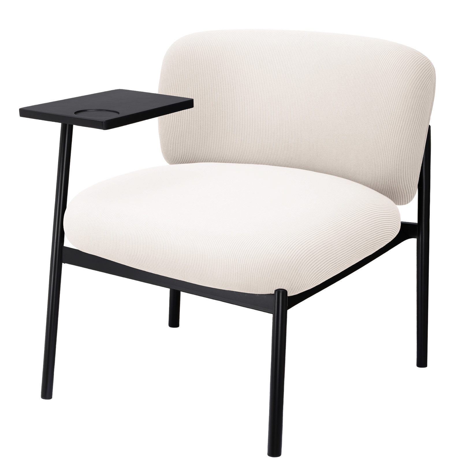 LUCKRACER Loungesessel Relaxsessel Ohrensessel, Polsterstuhl mit Metallbeinen, Einzelsofa, für Wohnzimmer/Schlafzimmer/Garten