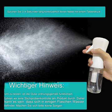 HIBNOPN Sprühflasche Sprühflaschen Ultra Fine Mist Friseur Spray Flaschen 200ML Transparent, (2-tlg)