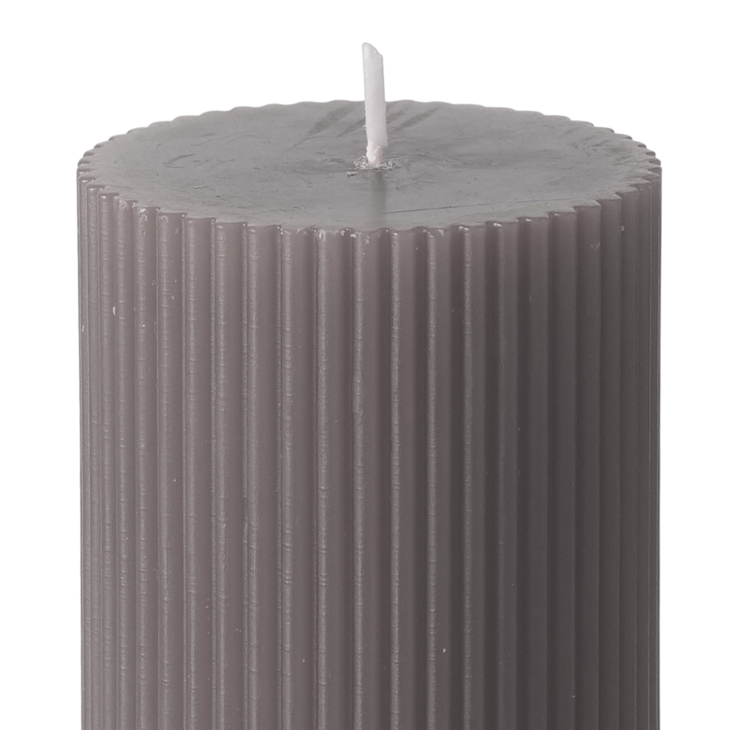 Spetebo Stumpenkerze geriffelt im 4er Set - 10 x 6 cm (Anzahl, 1-tlg., Stück), mit eleganter Riffelung