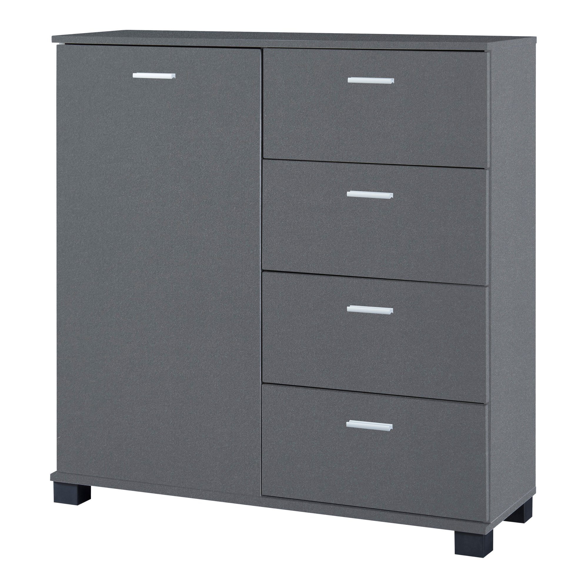 en.casa Sideboard, »Döbritz« 84x80x28cm Dunkelgrau günstig online kaufen