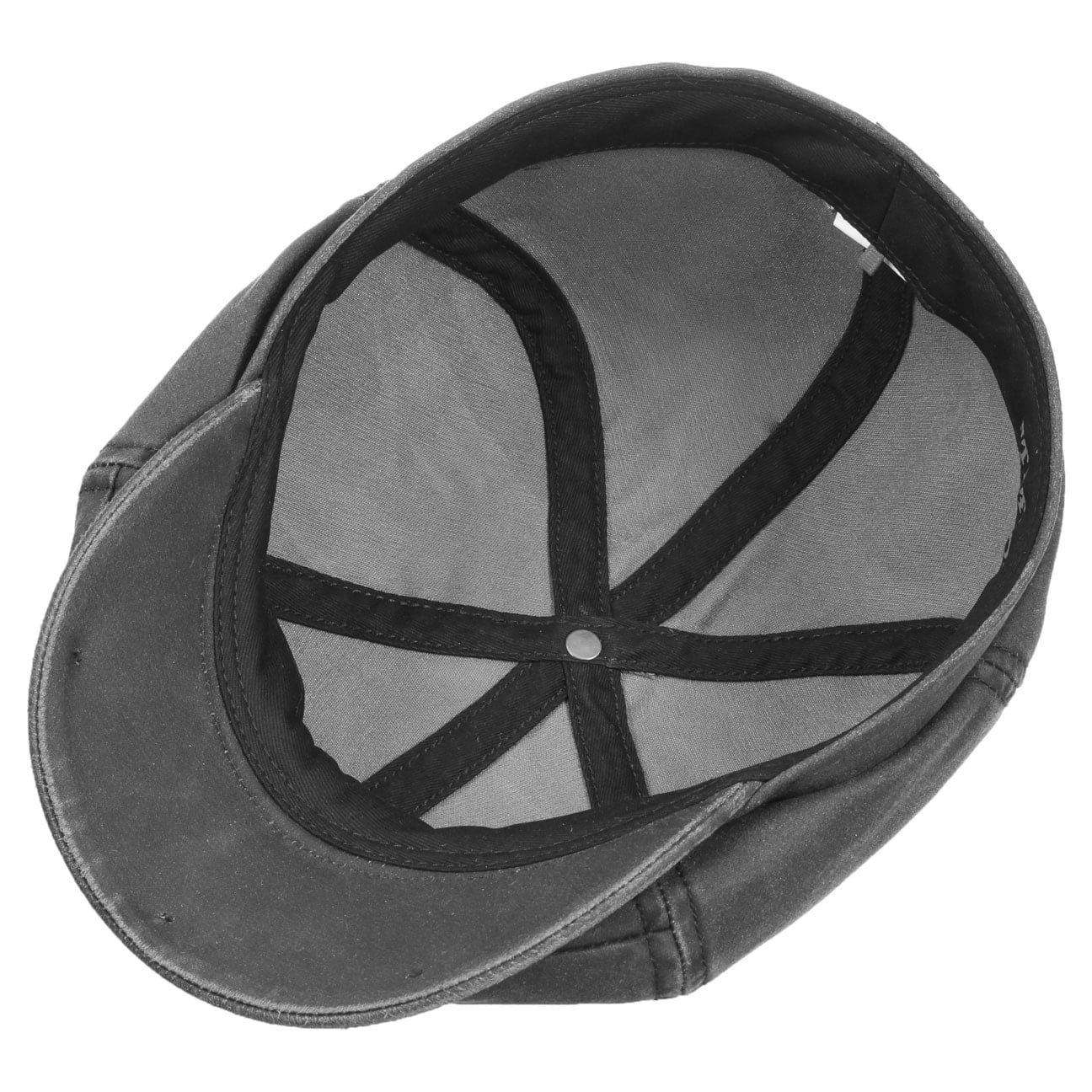 Stetson Flat (1-St) Schirm schwarz mit Cap Flatcap