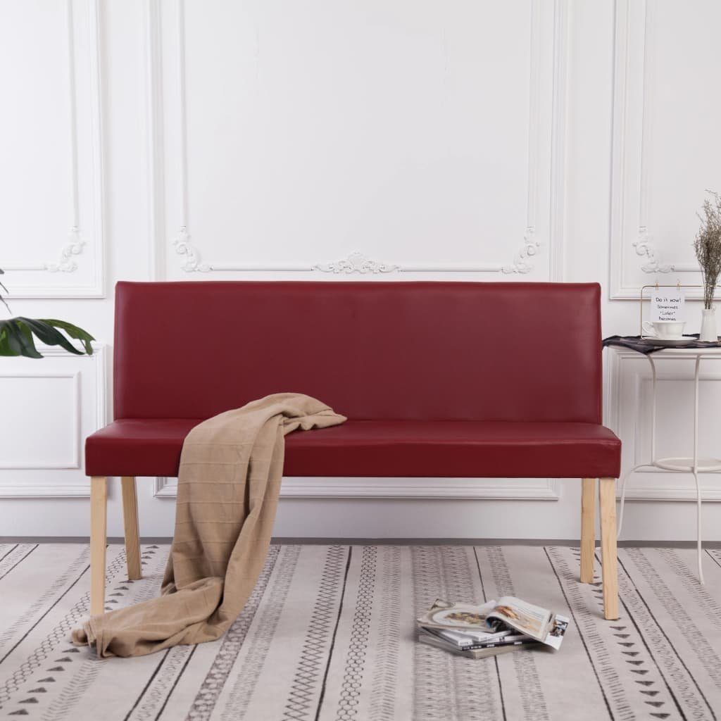 Rot | Rot Kunstleder Weinrot vidaXL Sitzbank 139,5 cm Sitzbank