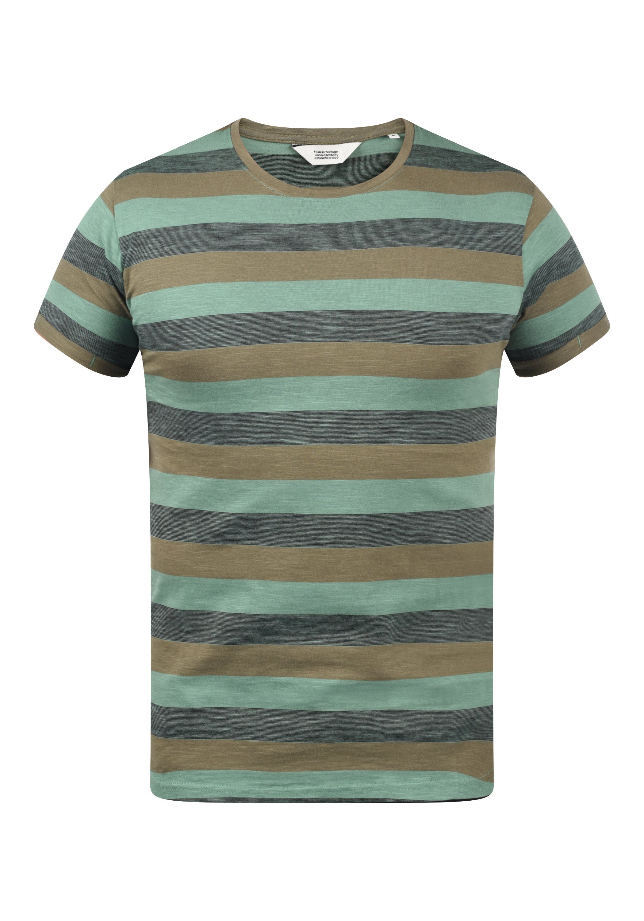 SDTee T-Shirt mit GRE !Solid 21103974 Muster BOTTLE Rundhalsshirt - (793420)