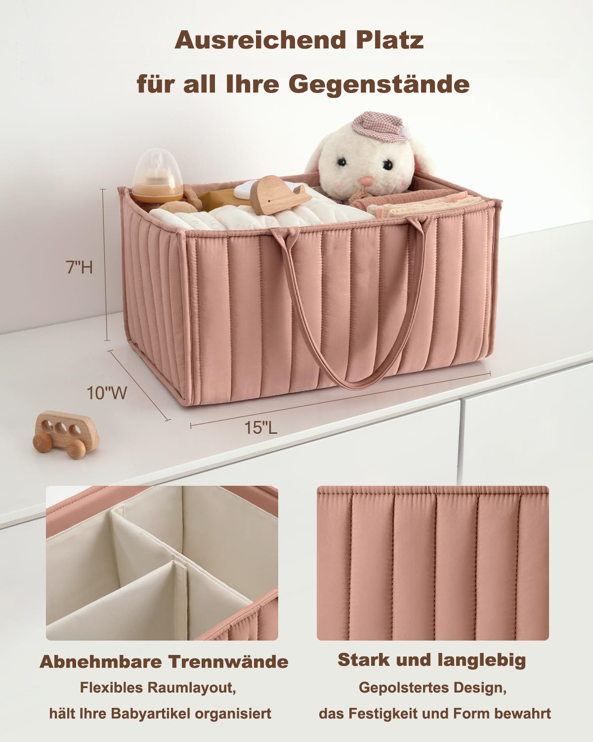 Coonoor Allzweckkorb Baby Windel-Organizer, Aufbewahrungskorb für günstig online kaufen