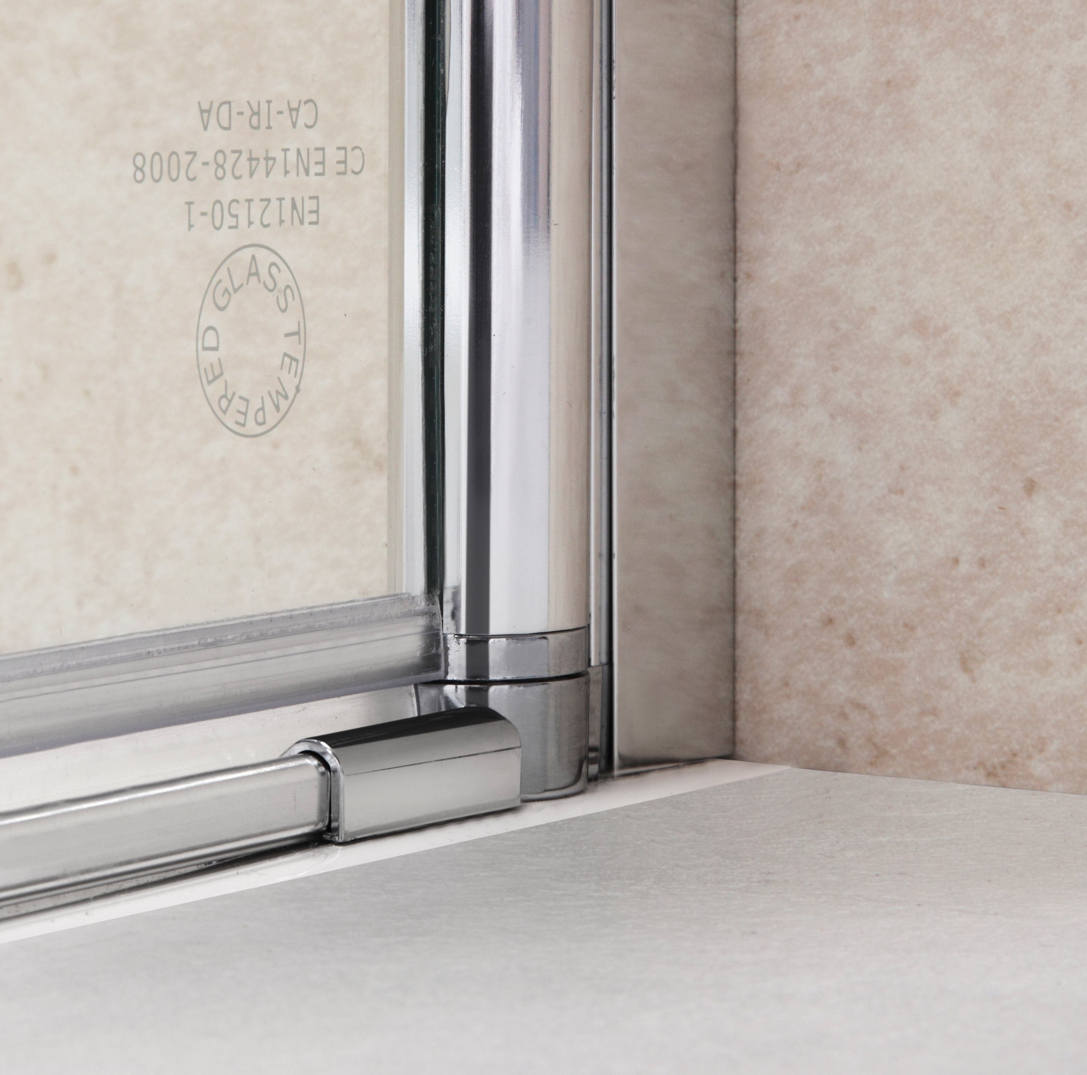 welltime corner shower Florence, WxD: 80x80 cm, safety glass, lift-and-lower mechanism, barrier-free installation, with pivot doors