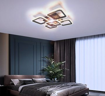 Lewima LED Deckenleuchte XL-XXL groß 55-83cm glitzernd funkelnd Deckenlampe 24-36W, Dimmbar per Fernbedienung, Einstellungen werden gespeichert, Farbwechsel Warmweiß / Kaltweiß / Neutralweiß einstellbar, Schwarz