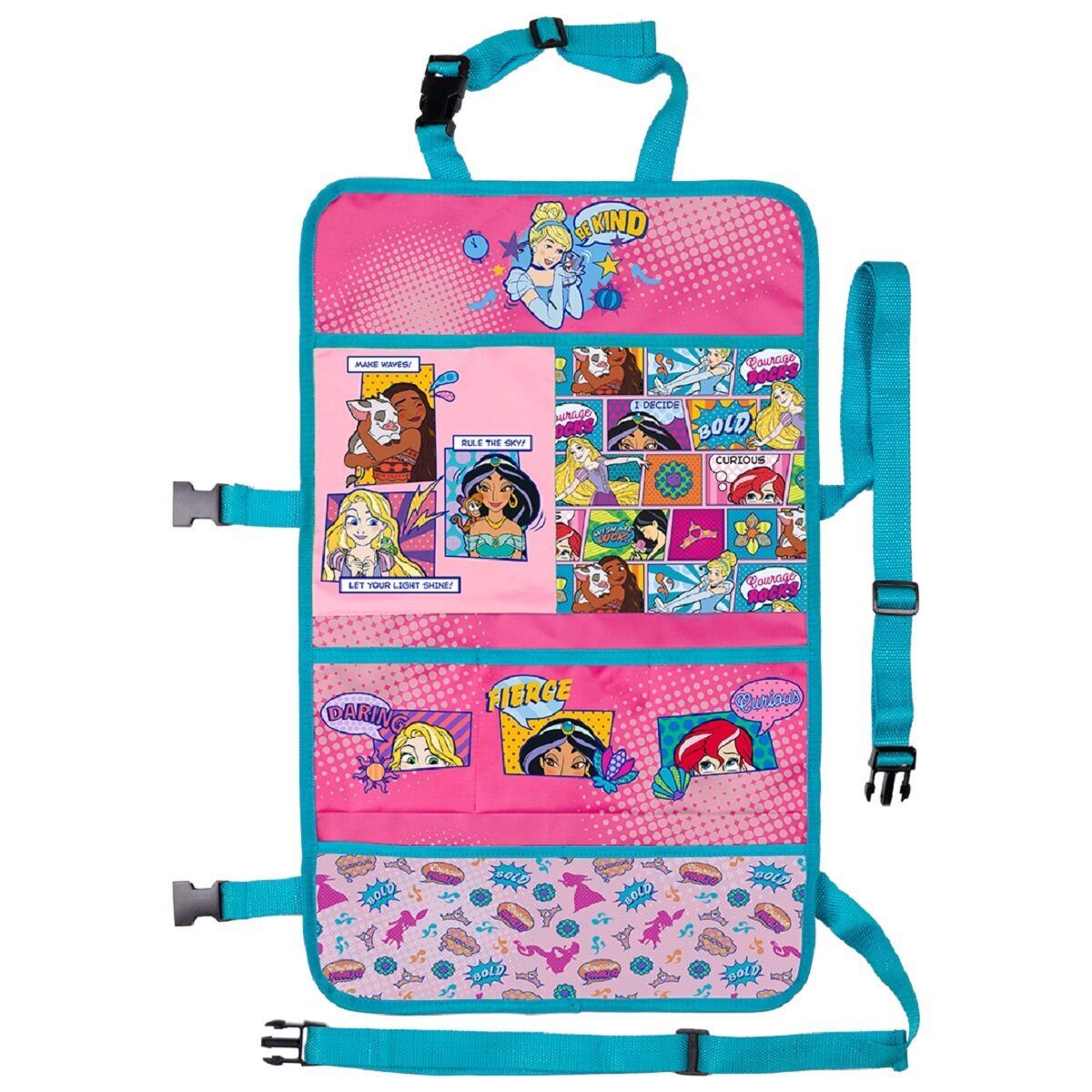 Rücksitzorganizer Disney Princess 2-in-1 Auto-Organizer Ideal für Kinderwagen Autositze