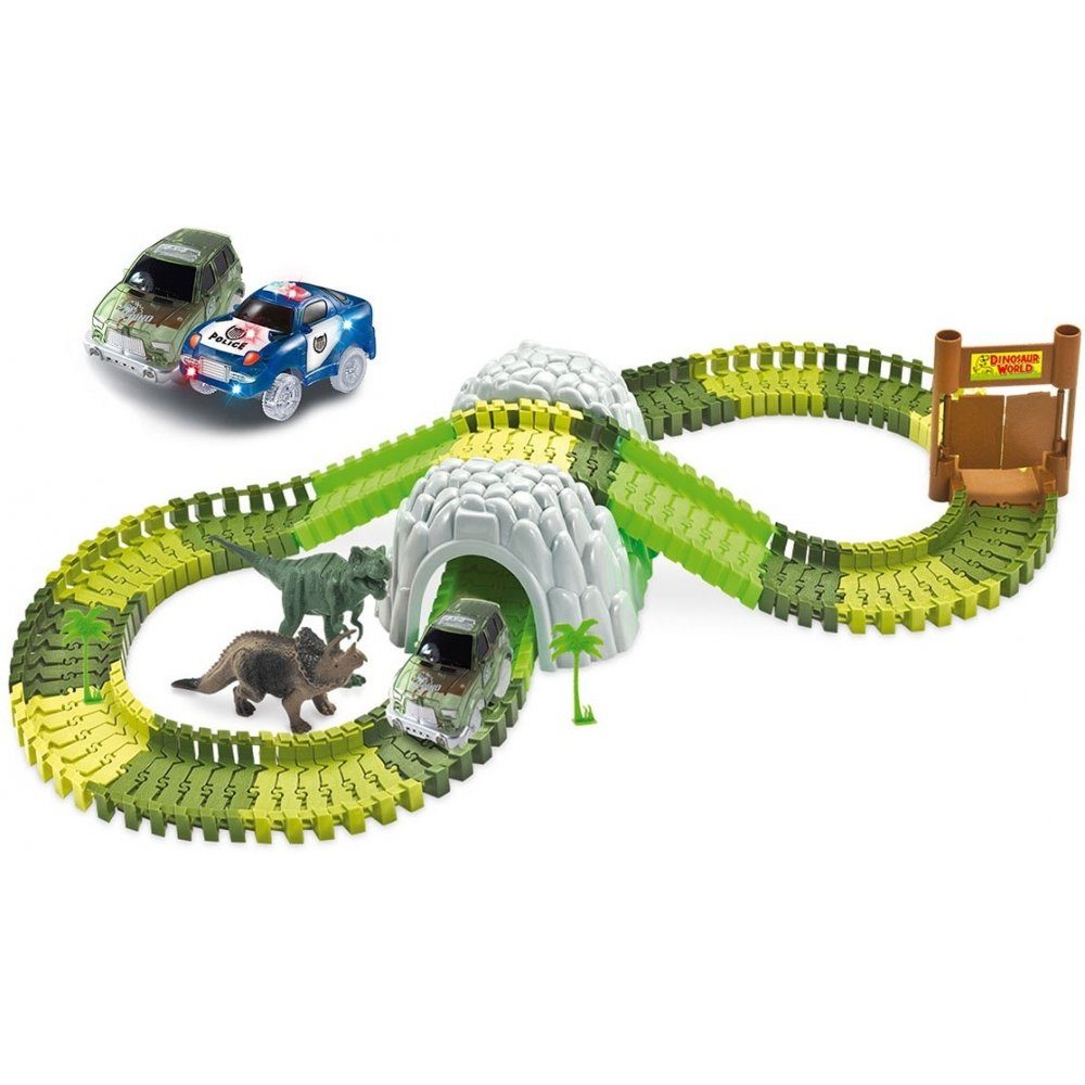 Amewi Autorennbahn Magic Traxx Dino-Park Mega Set - Rennbahn - bunt