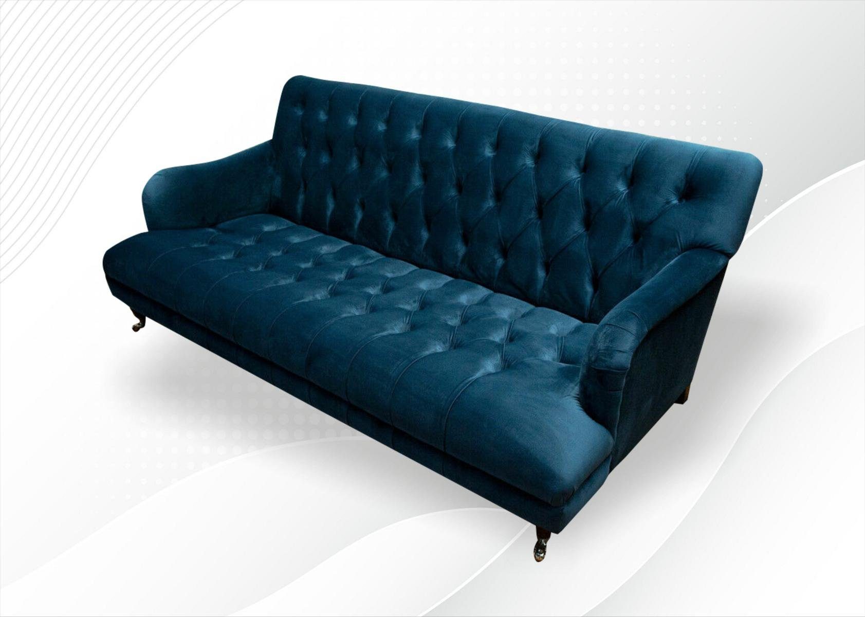 Couch Design JVmoebel Design Sofa Chesterfield-Sofa Couch Chesterfield 190 Sitzer 3 190cm, 3 cm Sitzer Sofa Chesterfield