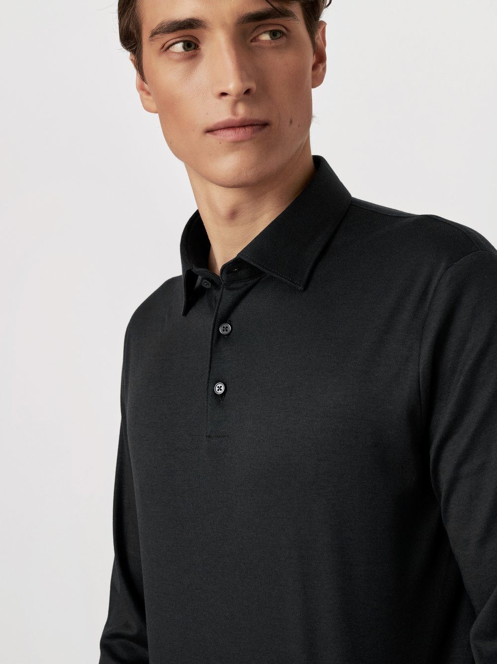 DESOTO Langarm-Poloshirt Jerseypolo Essential Kent langarm Flexibler Stretch