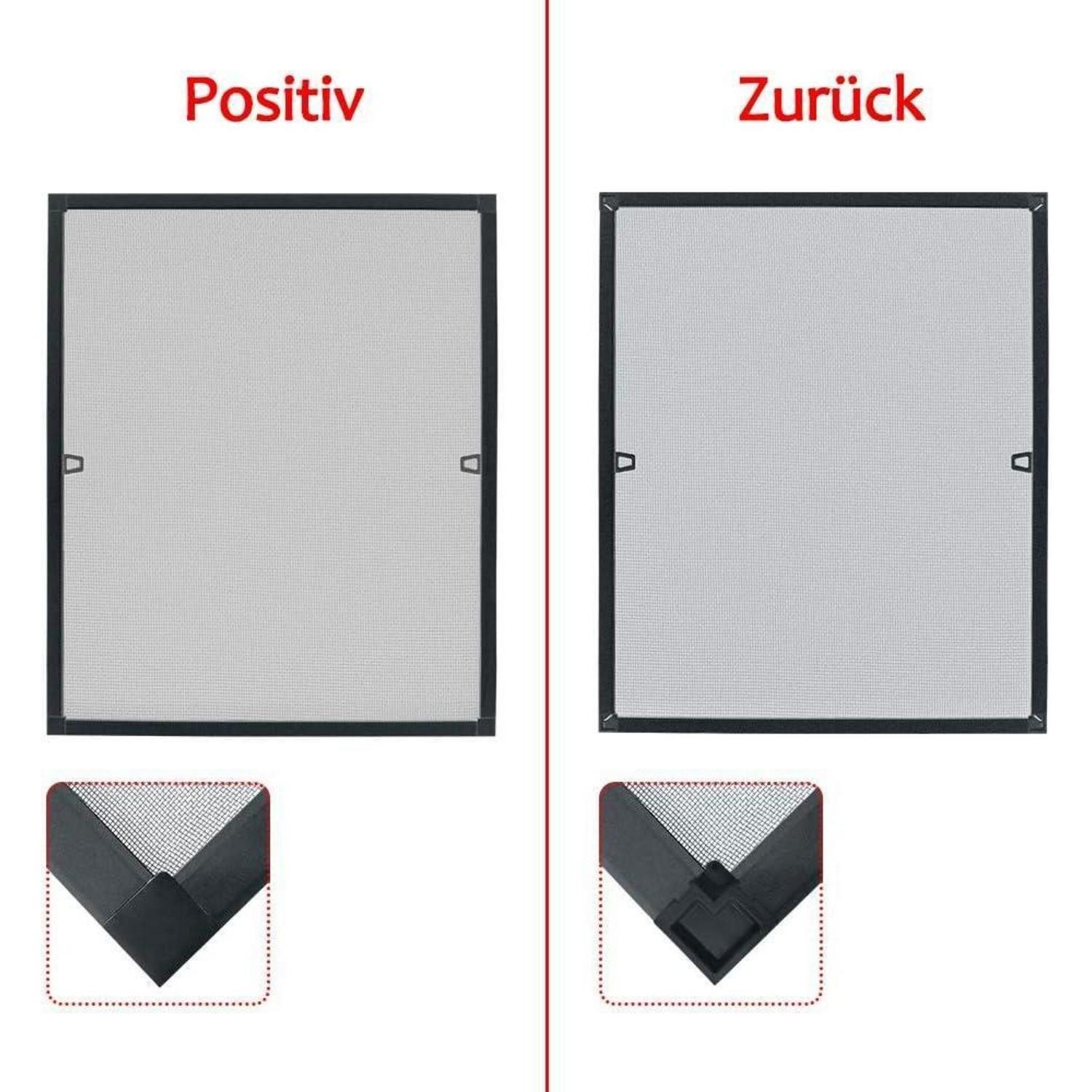 LuxusKollektion Insektenschutz-Fensterrahmen Fliegengitter Fenster Insektenschutz Spannrahmen 80×100cm Anthrazit