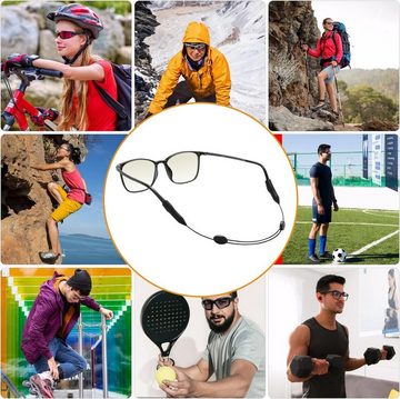 BOTC Brillenband Sportbrillenband Leistungsfähig Brillenband, Brillenschnur - 4 Stück - bis zu 35 cm - Lesebrille - Verstellbar