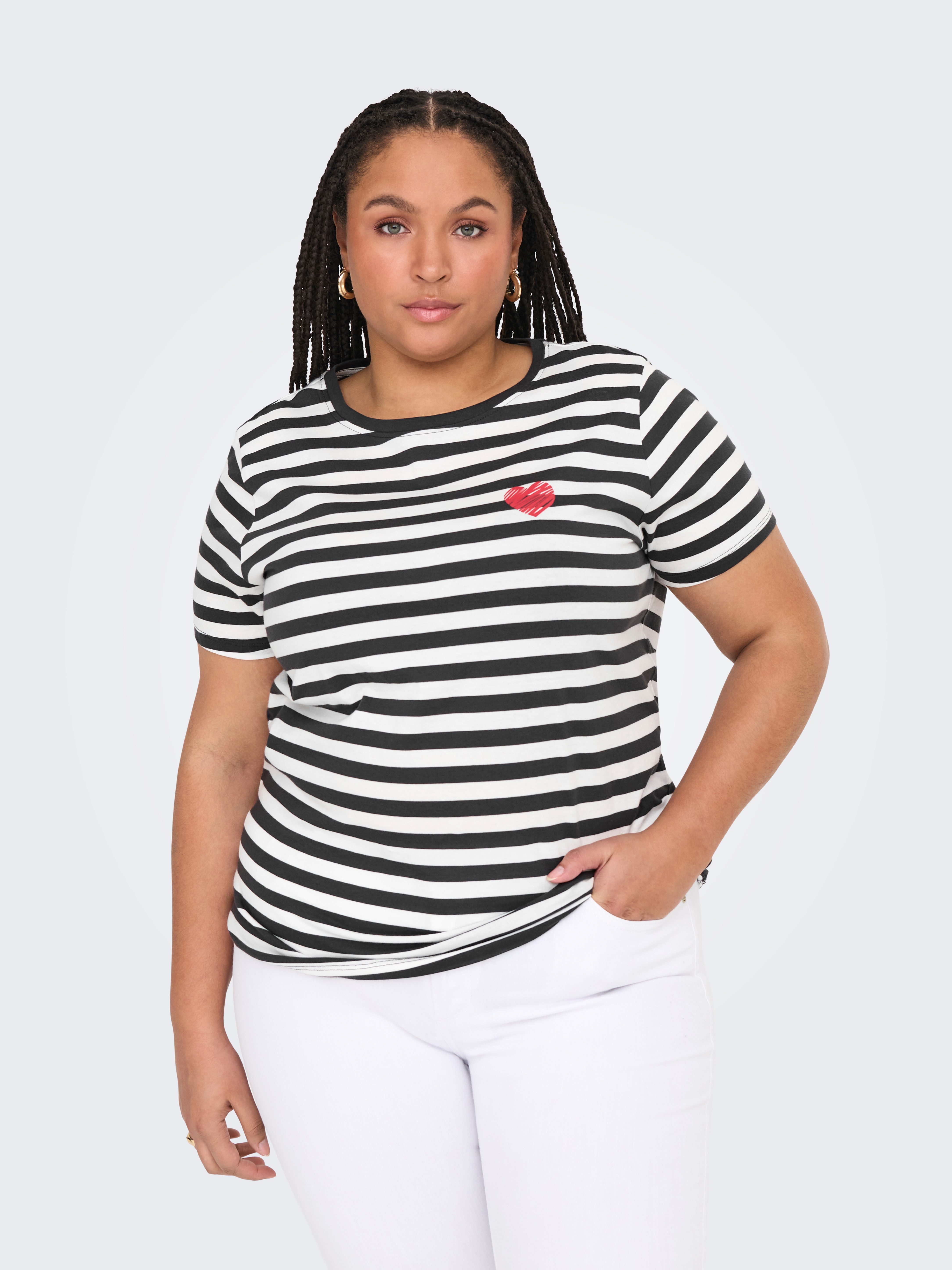 ONLY CARMAKOMA Kurzarmshirt CARMOODY LIFE SS REG TEE JRS günstig online kaufen