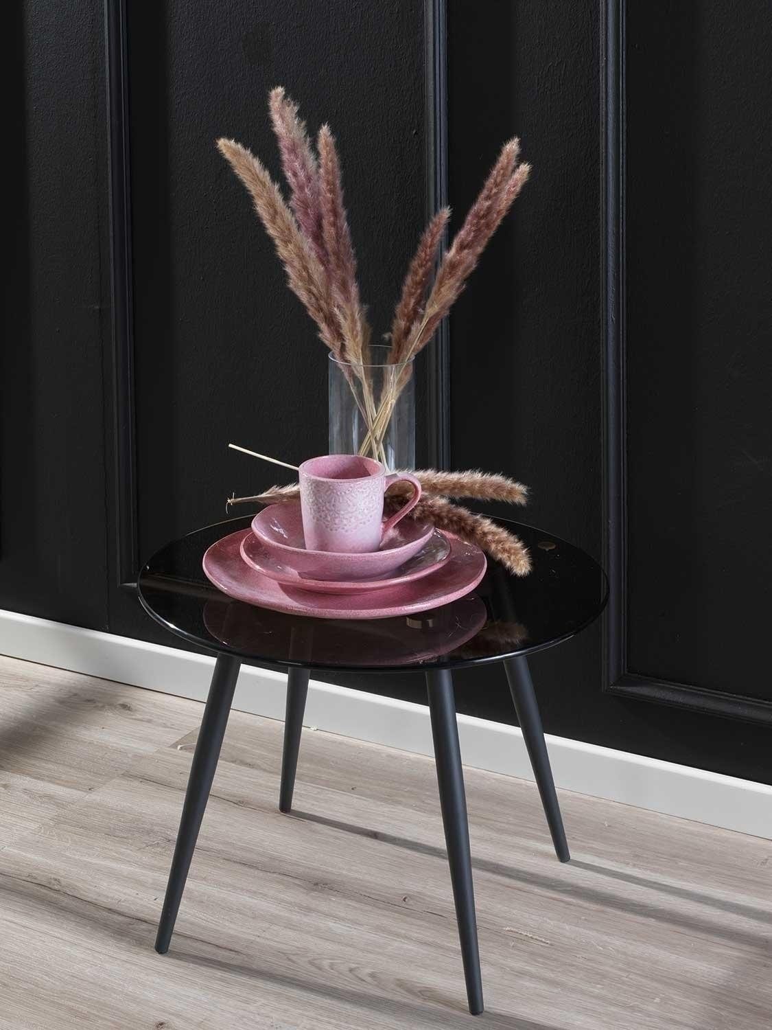 Home4You Tasse Kaffeetasse, Rosa, glasiert, Füllmenge 355 ml, Steingut