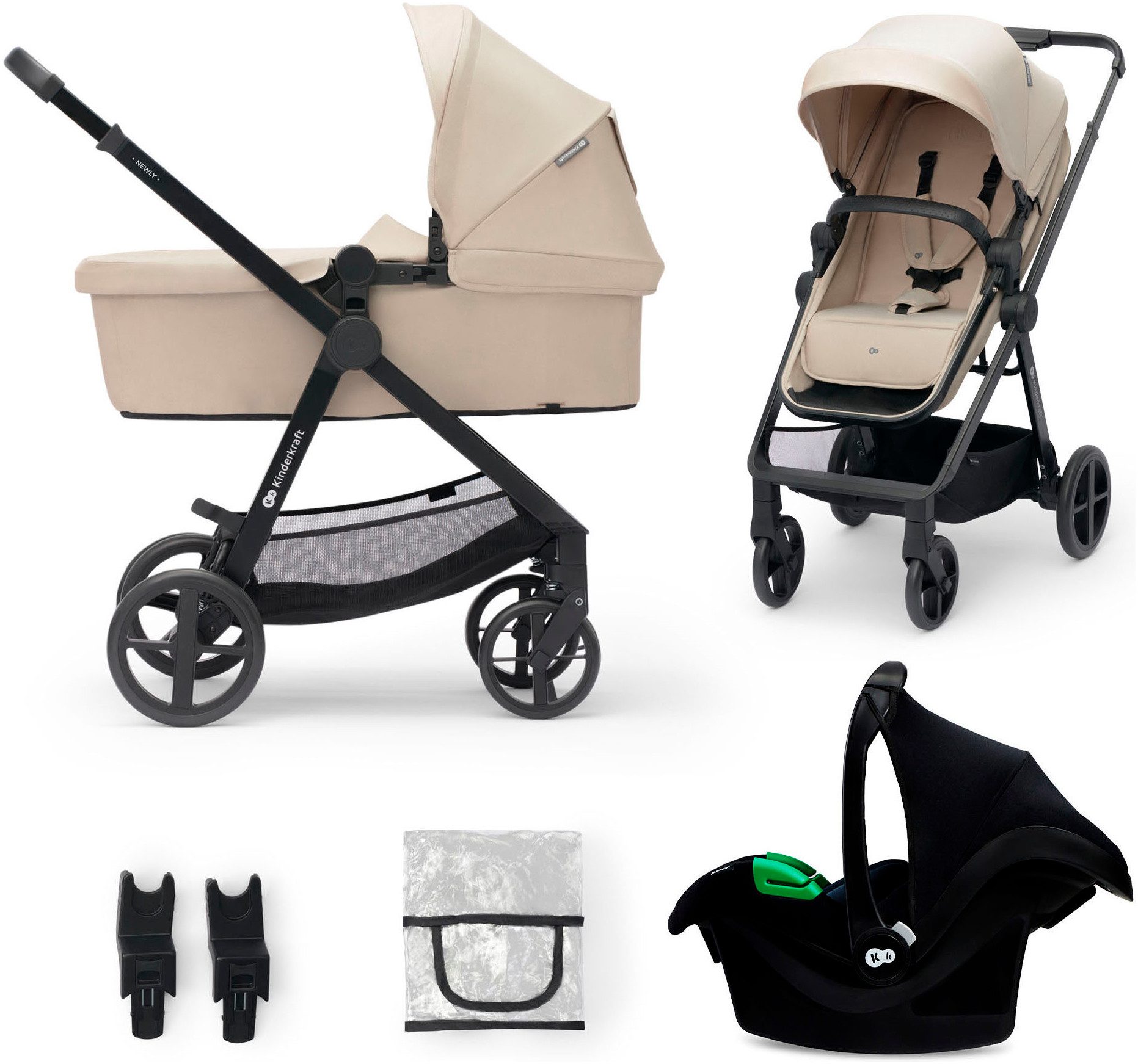 Kombi-Kinderwagen NEWLY 3IN1 MINK PRO