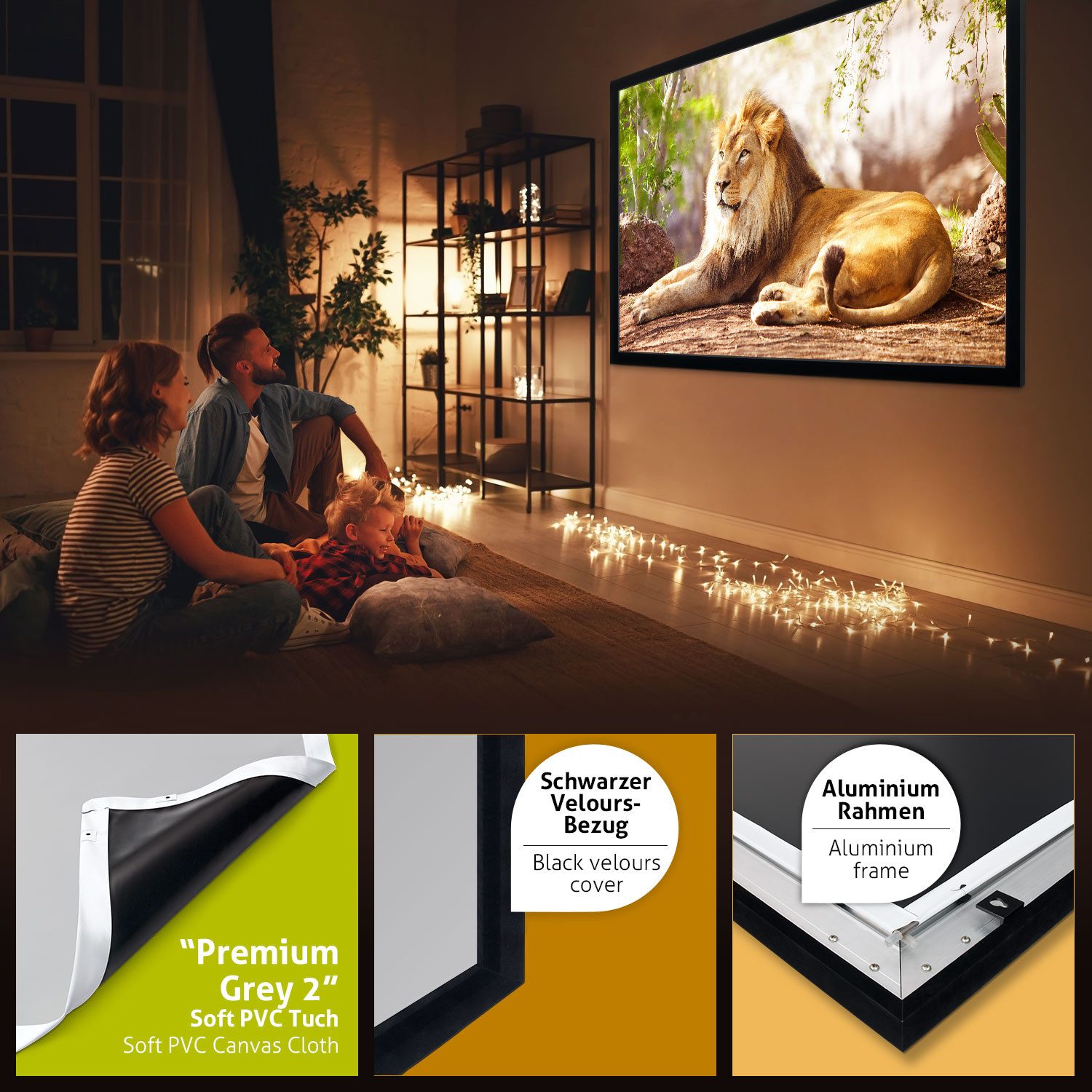 ESMART ESMART Germany Rahmen Leinwand Rahmenleinwand (Professional MIRALE)