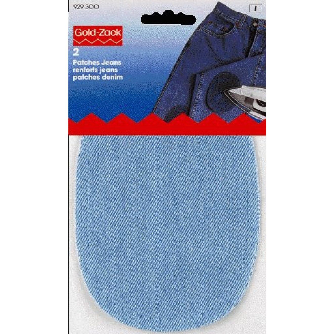 Prym Stricknadeln Patches Jeans 10x14 cm hellblau 1 Paar