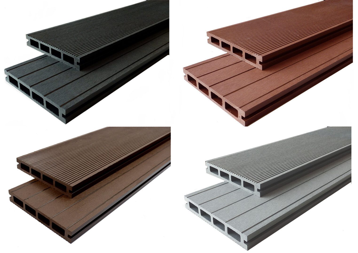 WPC Profi Terrassendielen Terrassendiele Diele Qualität Balkon Terrasse 2200x150x25 mm, (Einzeldiele)