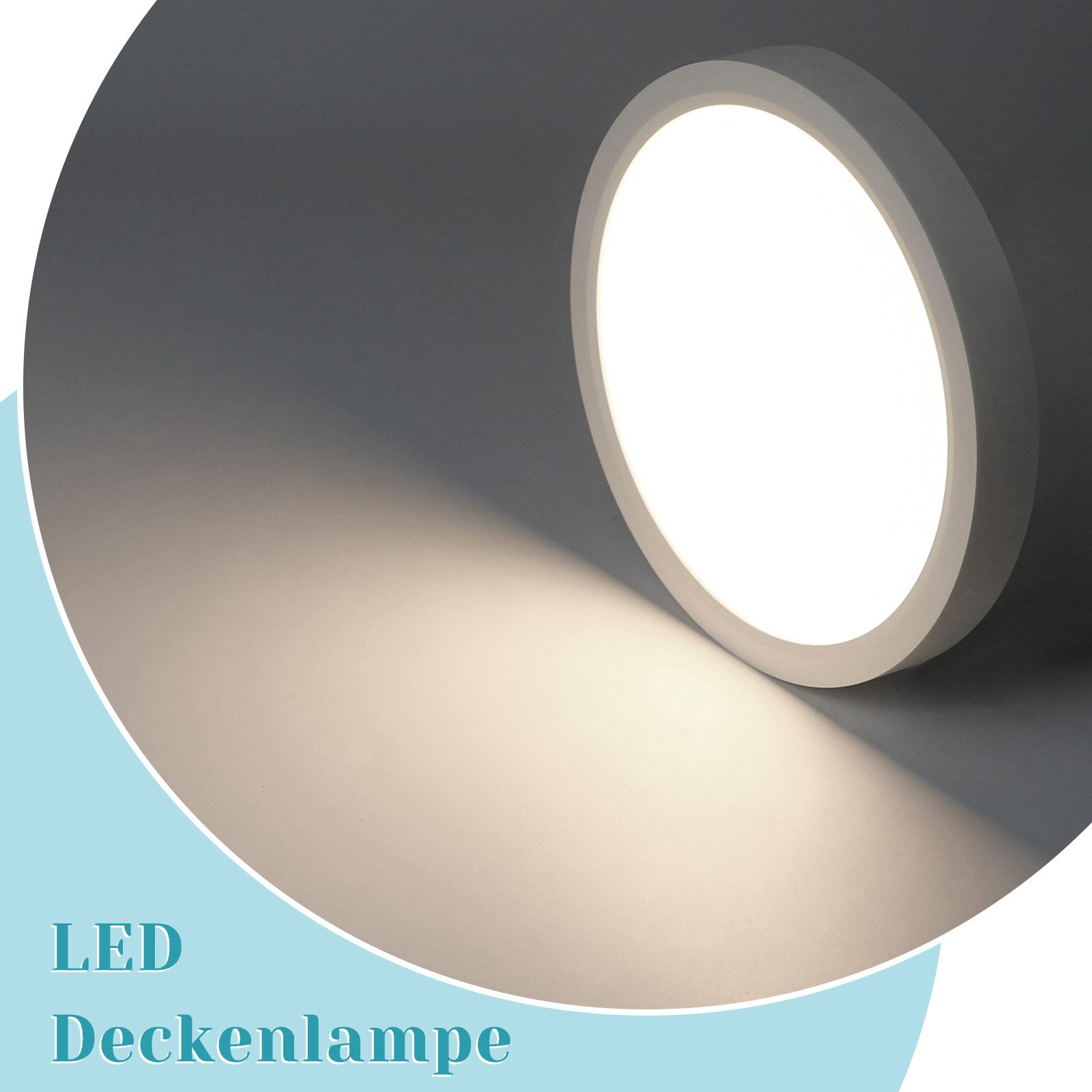 Nettlife LED Panel Deckenleuchte Schwarz Rund günstig online kaufen