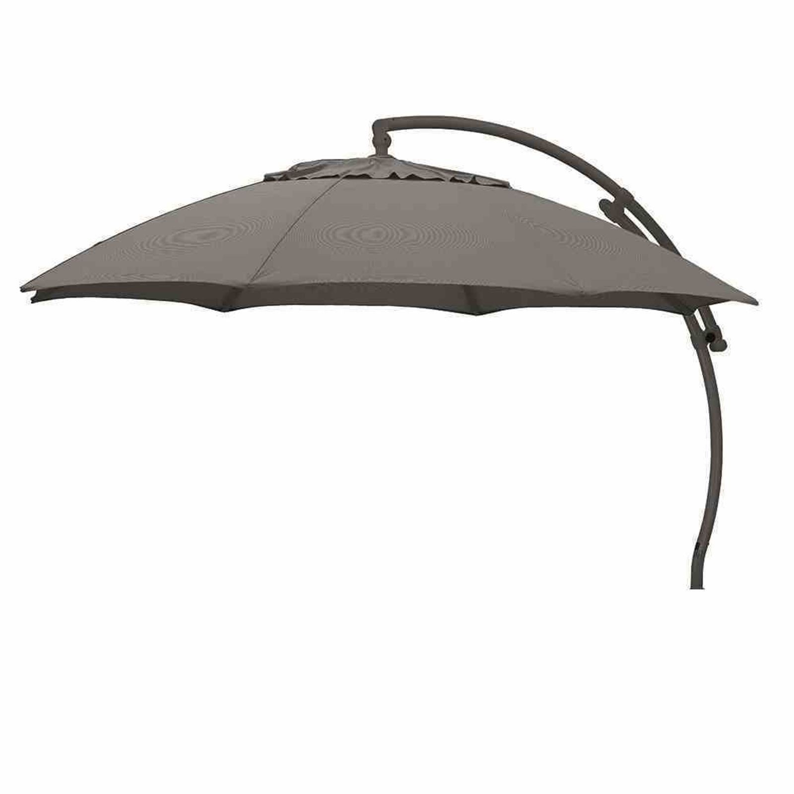 Sun Garden Sonnenschirm Ampelschirm Easy Sun Ø 375 cm, anthrazit / grau-meliert Bezug grau-mel