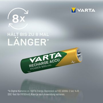 VARTA Recharge Accu Recycled AAA 800 mAh Akkupacks Micro 800 mAh (6 St)
