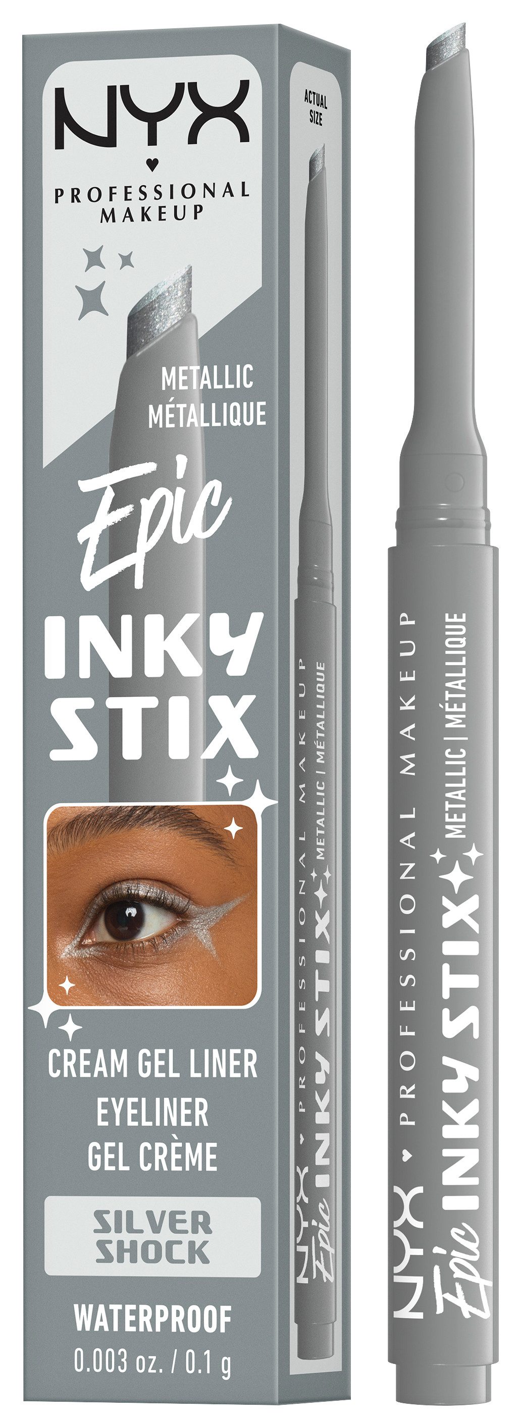NYX PROFESSIONAL MAKEUP Eyeliner EPIC INKY STIX CREAM GEL EYELINER, ideal für definierte Lidstriche und vielfältige, ausdrucksstarke Looks