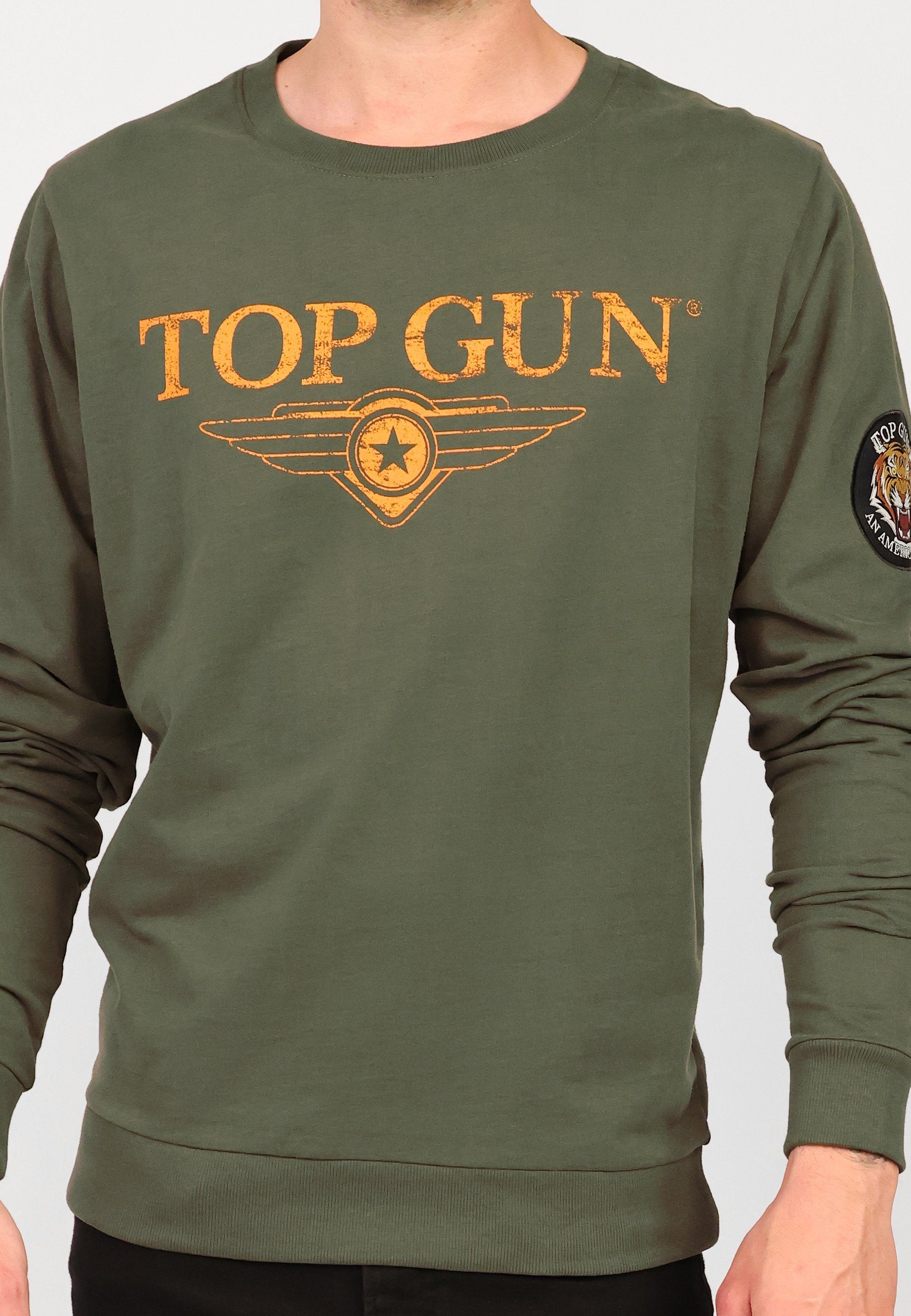 TOP GUN Sweater olive TG20213005