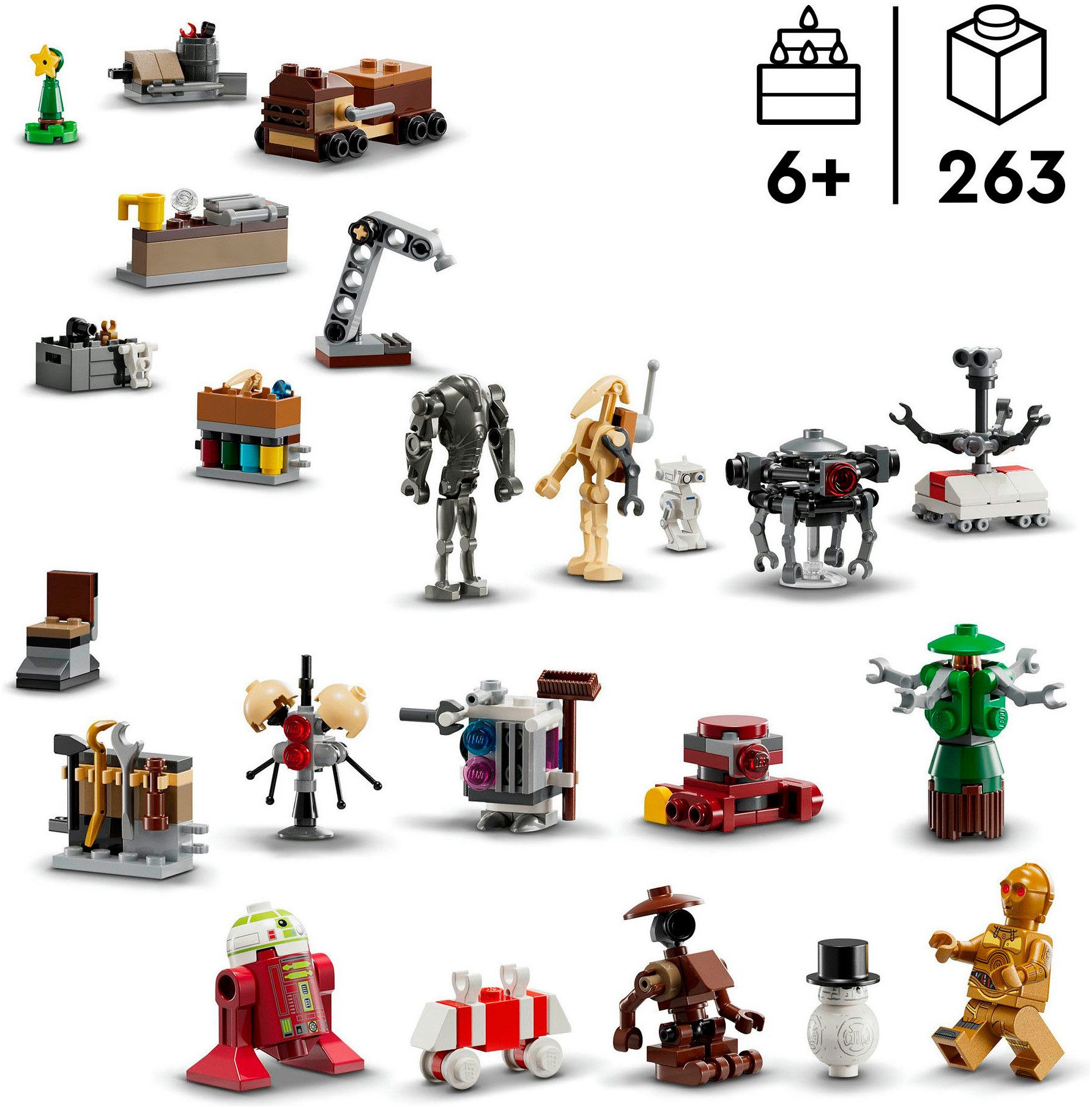 LEGO® Spielzeug-Adventskalender Spielbausteine, (75418), LEGO Star Wars™ (263-tlg), Made in Europe