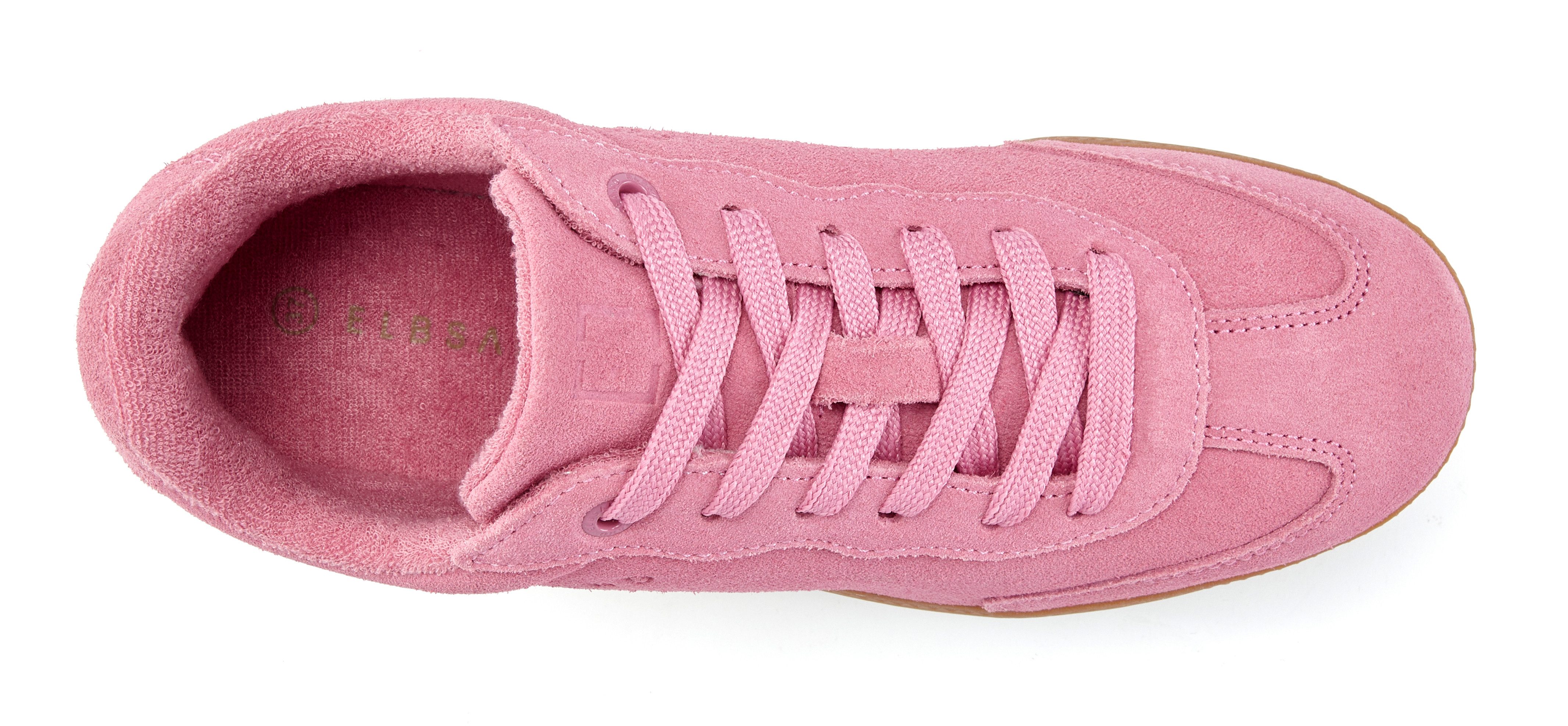 Elbsand Freizeitschuh, Schnürschuh, Turnschuh, Retro Sneaker, Lederschuh Sneaker Ledersneaker, Schnürhalbschuh aus Leder im modernen Retro Look