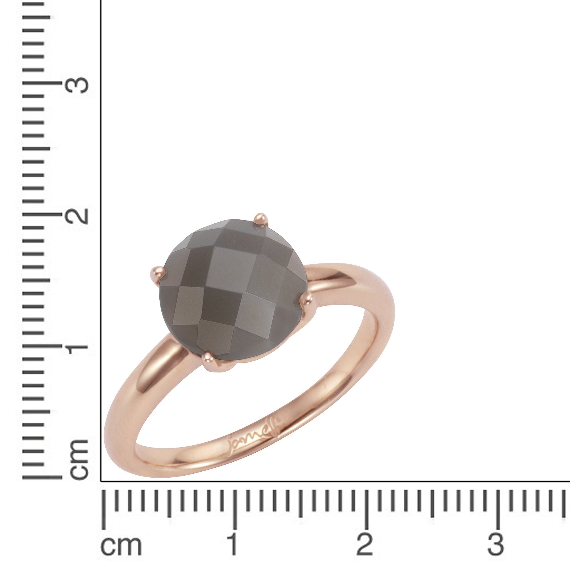 Jamelli Fingerring 925 Silber rosé vergoldet Mondstein grau günstig online kaufen