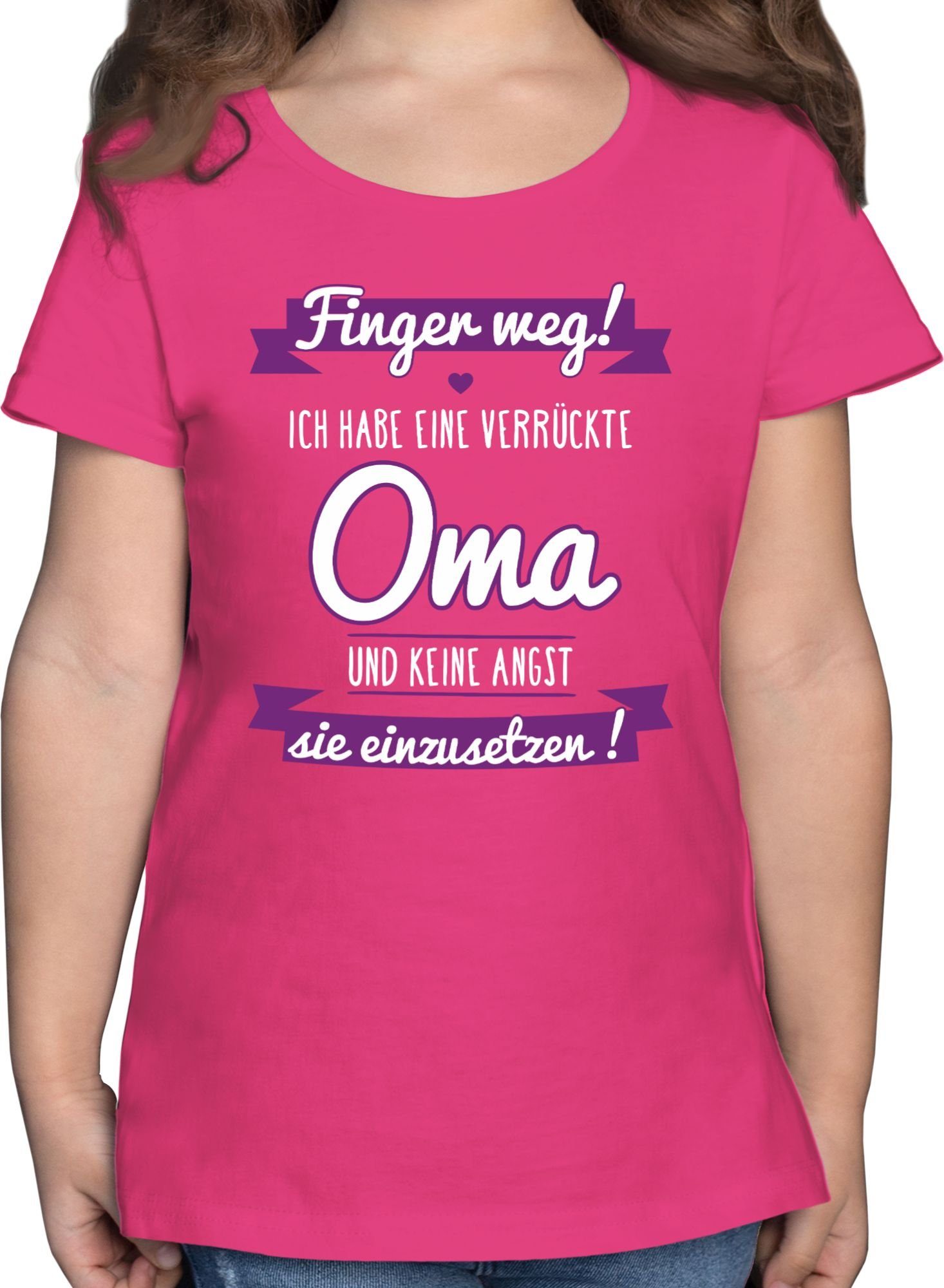 Shirtracer T-Shirt Finger weg ich habe eine verrückte Oma I Statement Sprüche Kinder