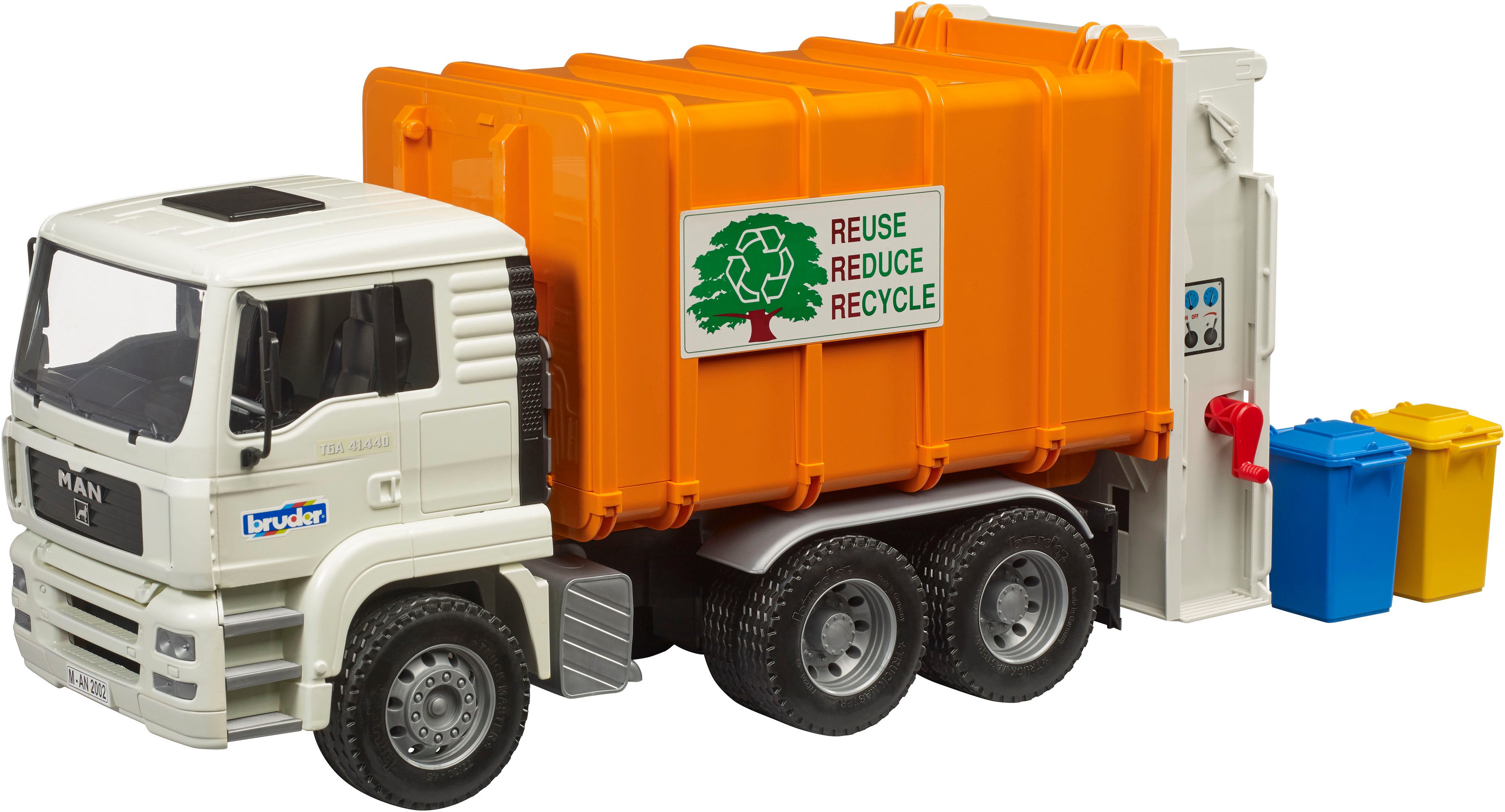 Bruder® Spielzeug-Müllwagen MAN TGA Müll-LKW Hecklader (02772), Made in Europe