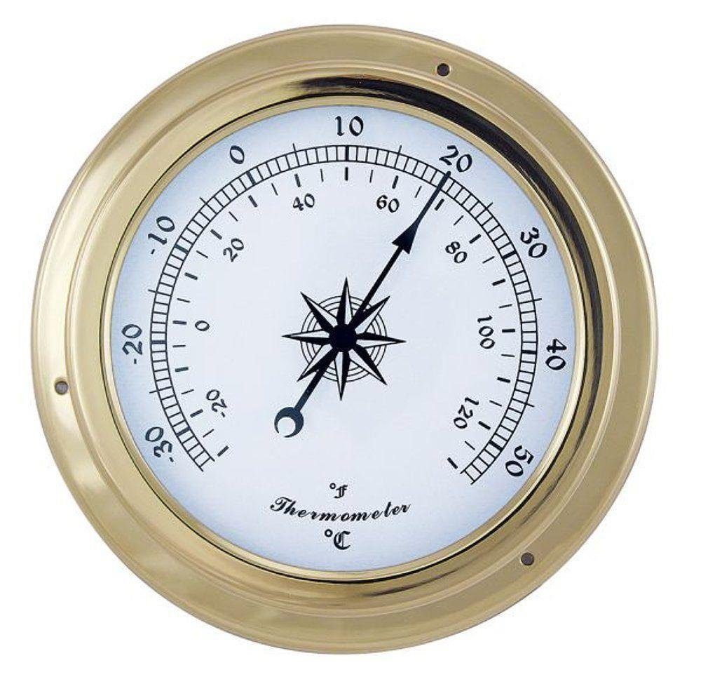 Linoows Dekoobjekt Thermometer, Dekoration Maritimes Schiffsthermometer funktionsgetreue 14,5 cm