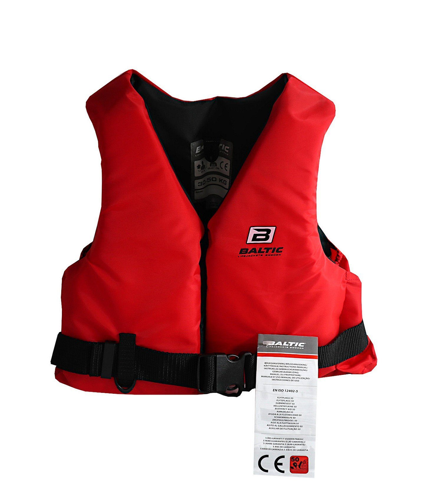 BALTIC Life Jackets Sweden Schwimmweste Schwimmh. Aqua, 50N, rot (Mod. 5319) 30 - 50 kg