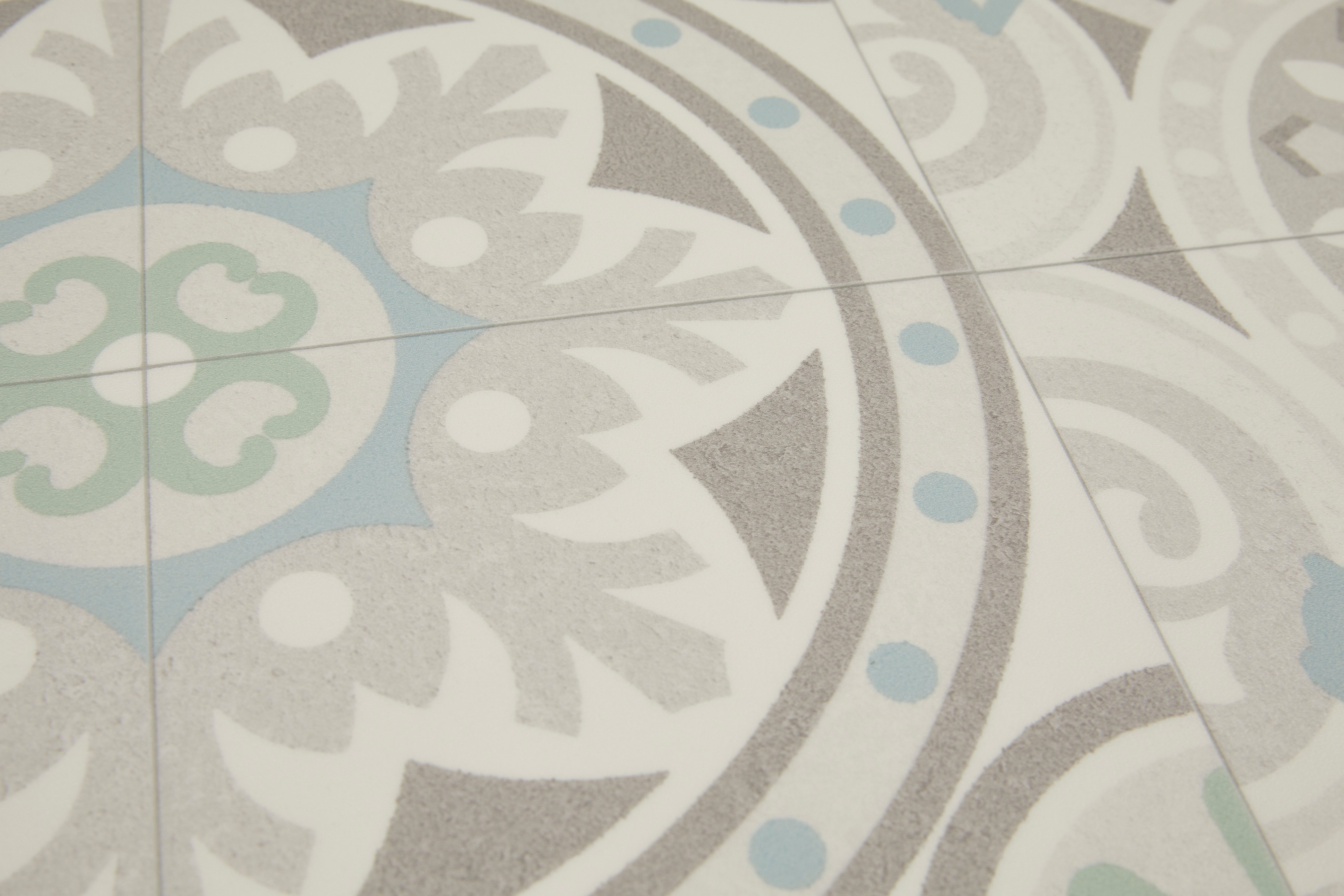 misento Vinylboden Arctic in Boho Fliesenoptik, für Feuchtraum- und Privatbereiche, PVC Bodenbelag Meterware 200/400 cm Breite, 2,8 mm Stärke