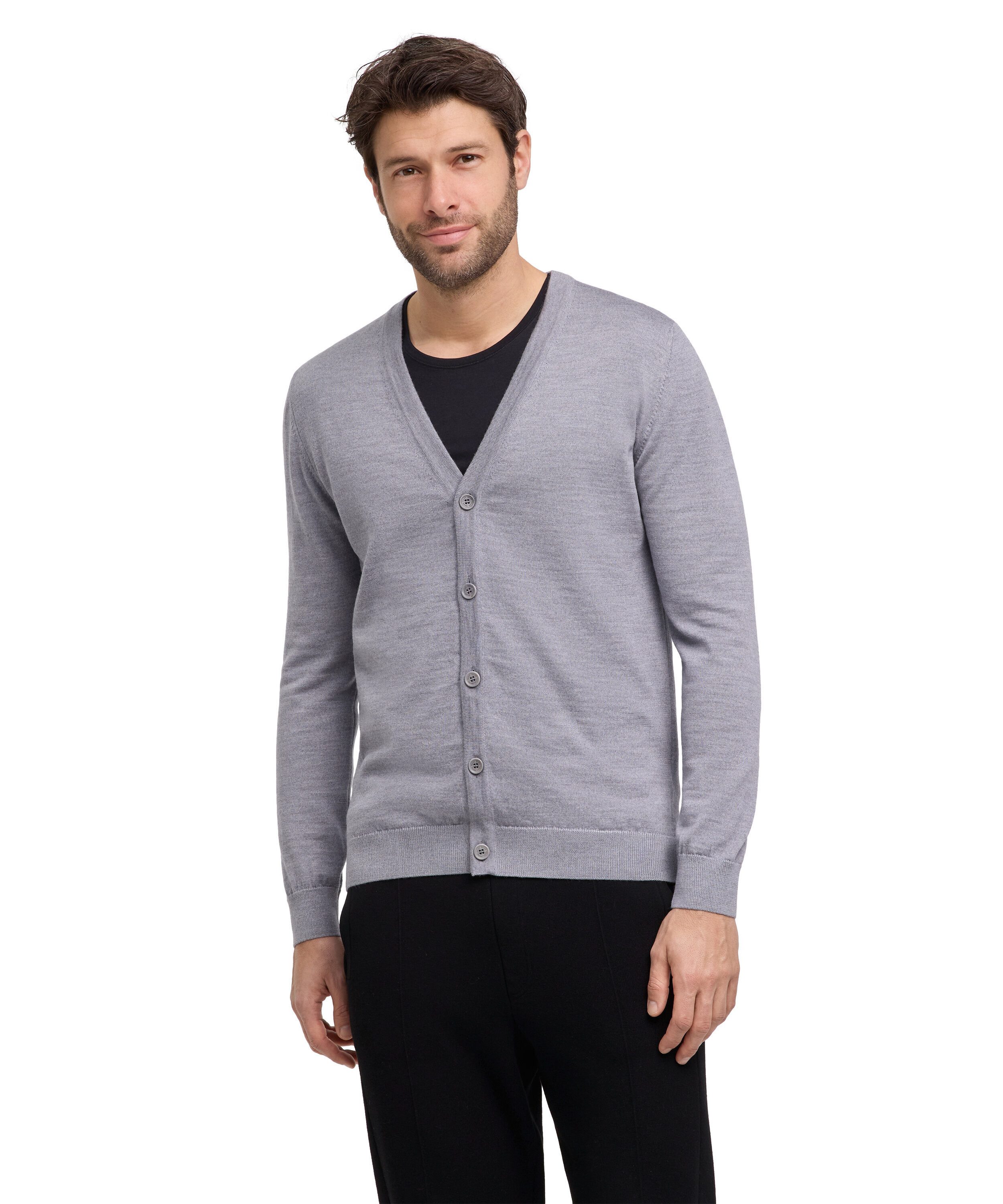 FALKE Strickjacke Casual Wool (1-tlg) aus reiner, extrafeiner Merinowolle günstig online kaufen