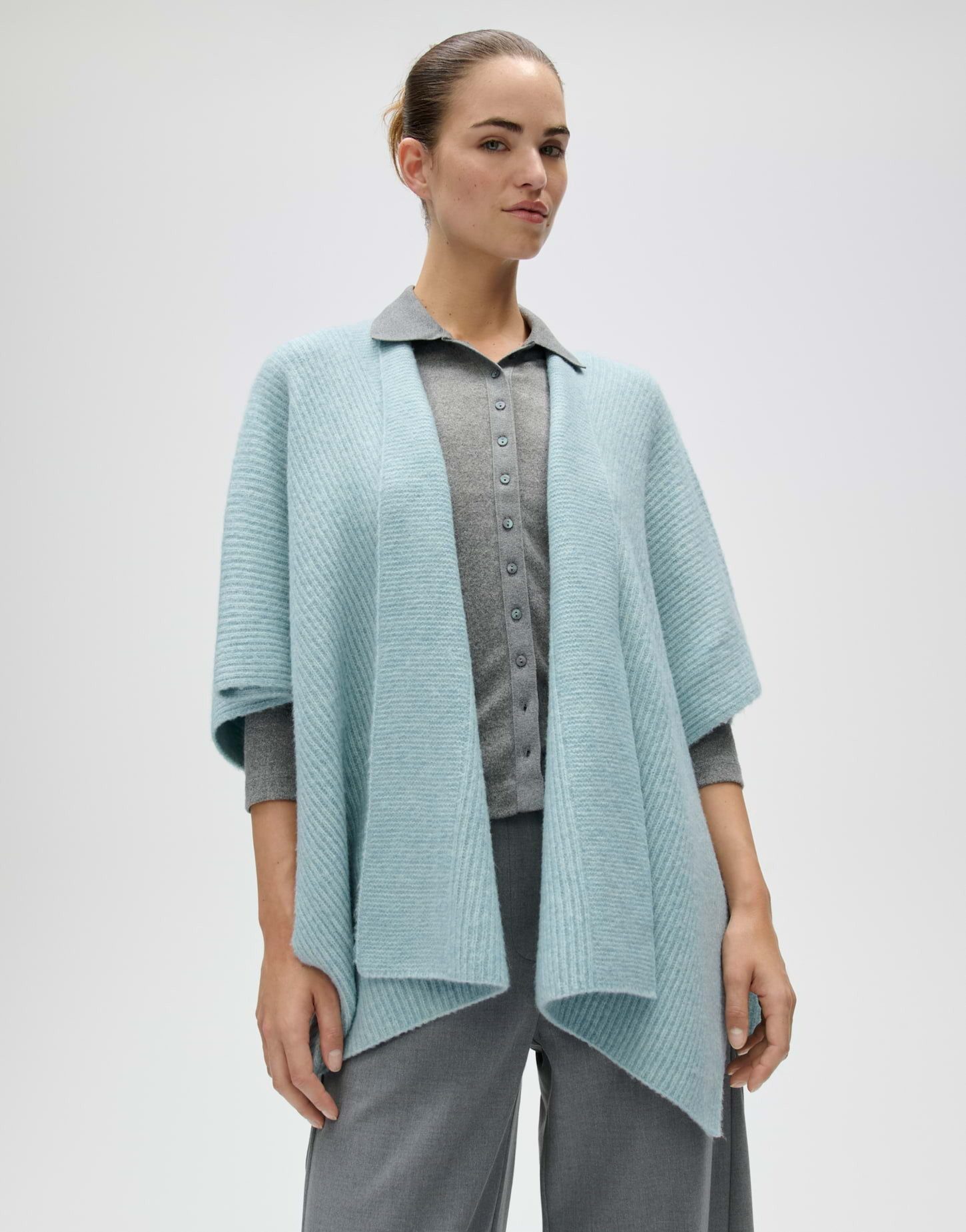 OPUS Cape Rippstrickcape mit Wolle