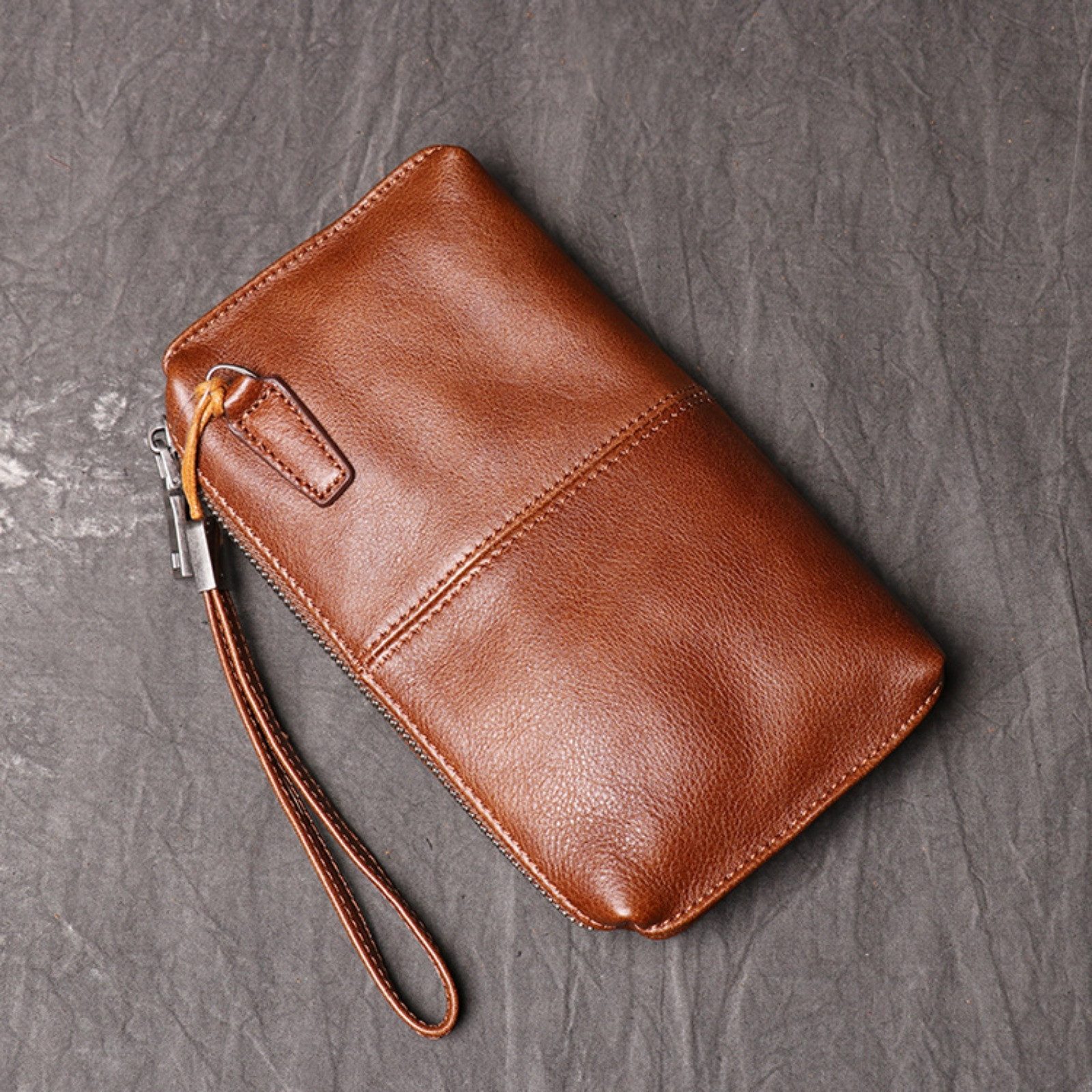 YUBRO-STUDIO Clutch Herren Leder Clutch Geldbörse günstig online kaufen