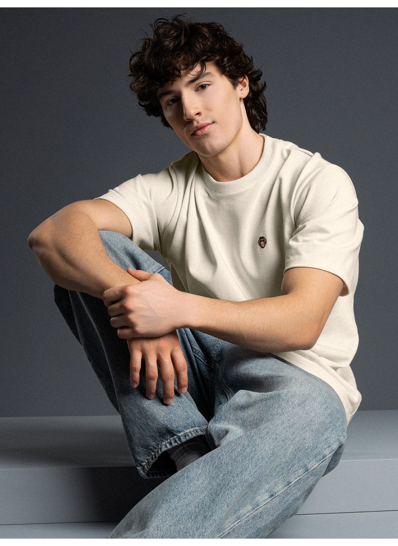 Trigema T-Shirt TRIGEMA Heavy Oversized T-Shirt mit Affe Charly-Stickmotiv günstig online kaufen