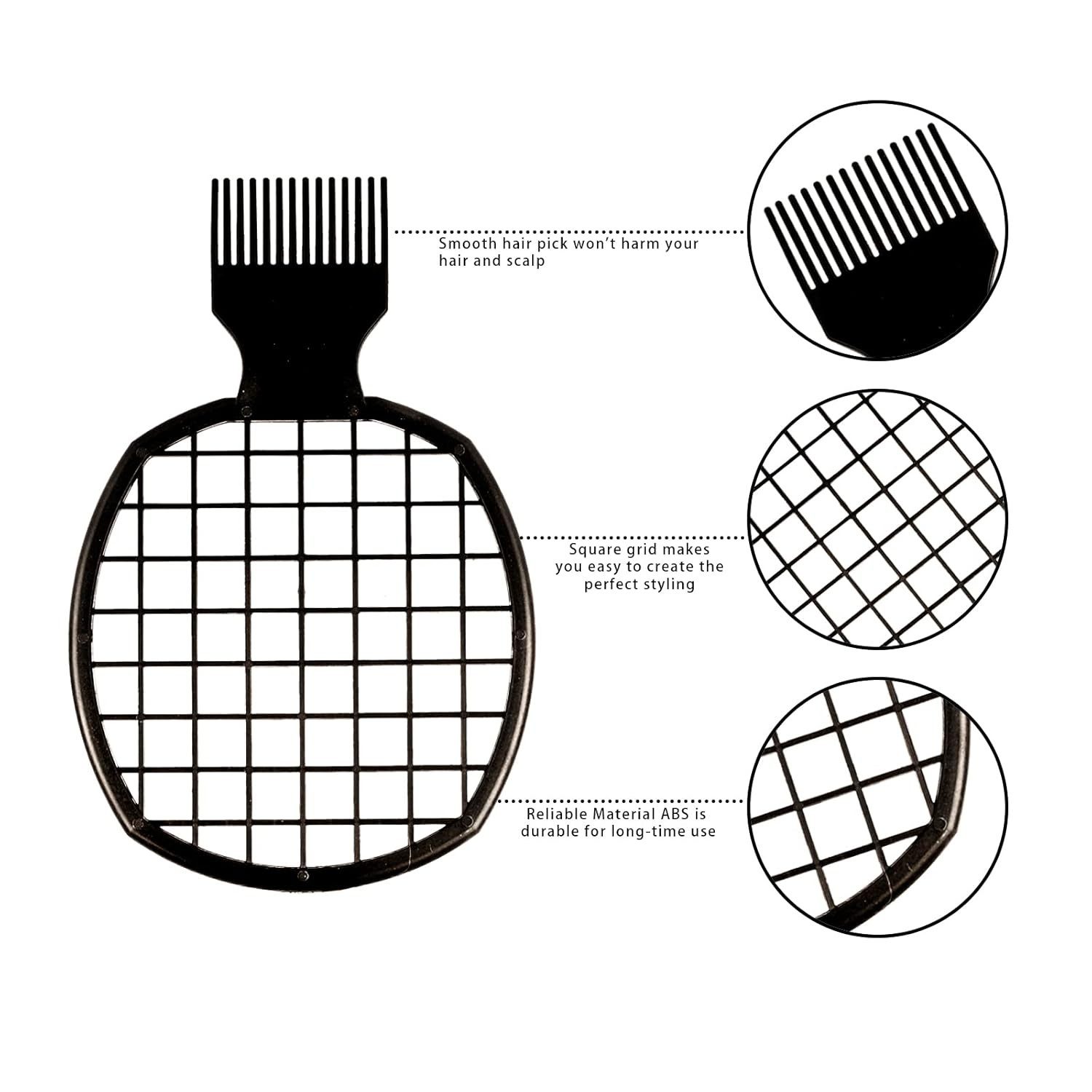 Stelby Lockenkamm 2-in-1 Lockenkamm Twist Kamm Afro Kamm für Locken & Haarstyling, (Für Locken & Coils), Stylingkamm für Afrohaar leicht & robust