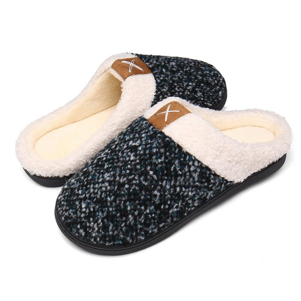 Unisex House Hausschuhe Home Winter Warme Baumwolle Schuhe Sandalen Anti-Slip 