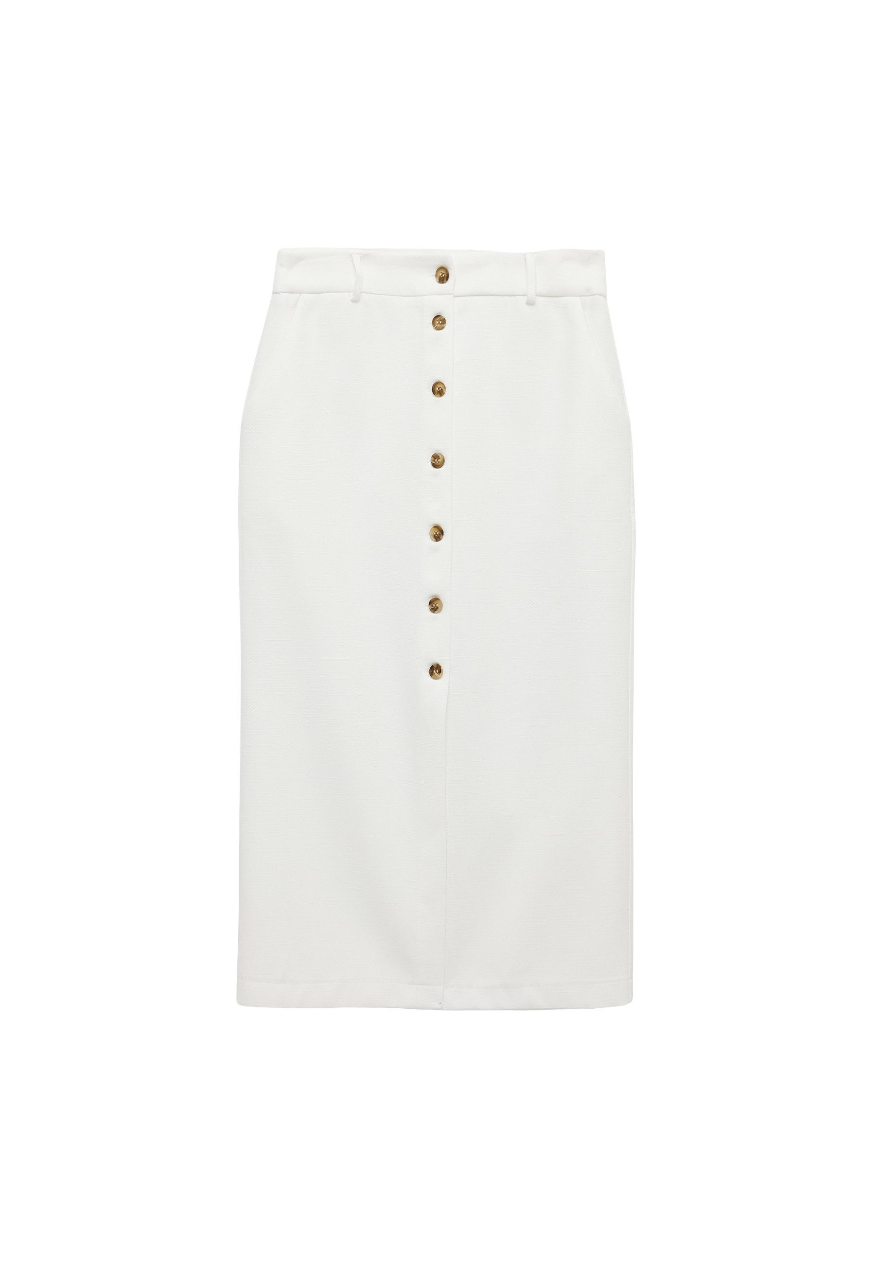 Koton Midirock Koton Viskose-Midi-Button-Down-Rock